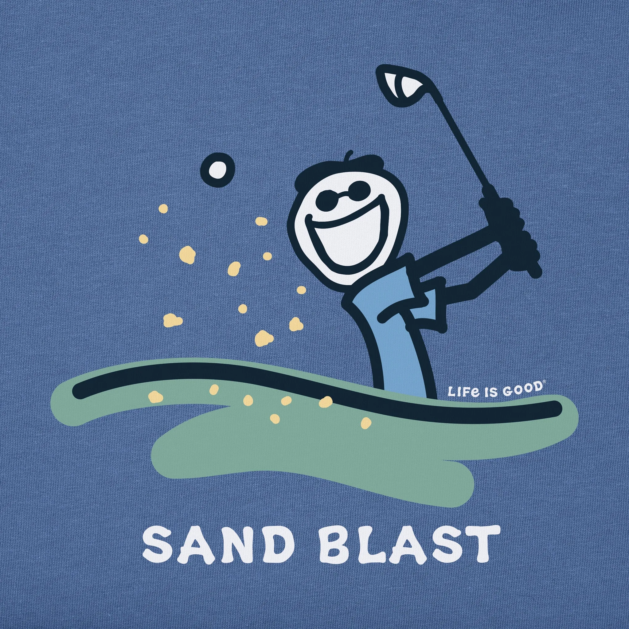 Men's Sand Blast Golf Long Sleeve Crusher Tee Life is Good