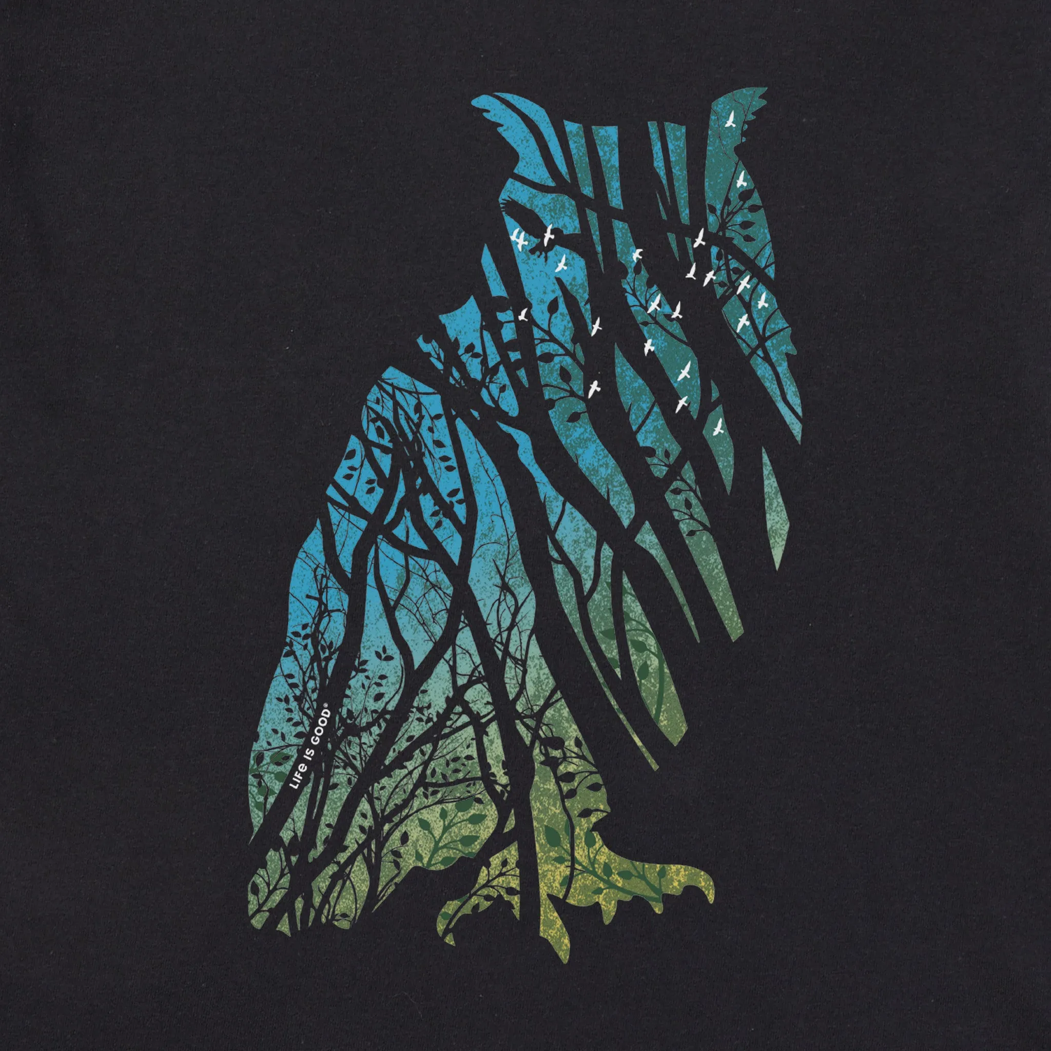 Men's Scenic Owl Short Sleeve Crusher Tee Life is Good