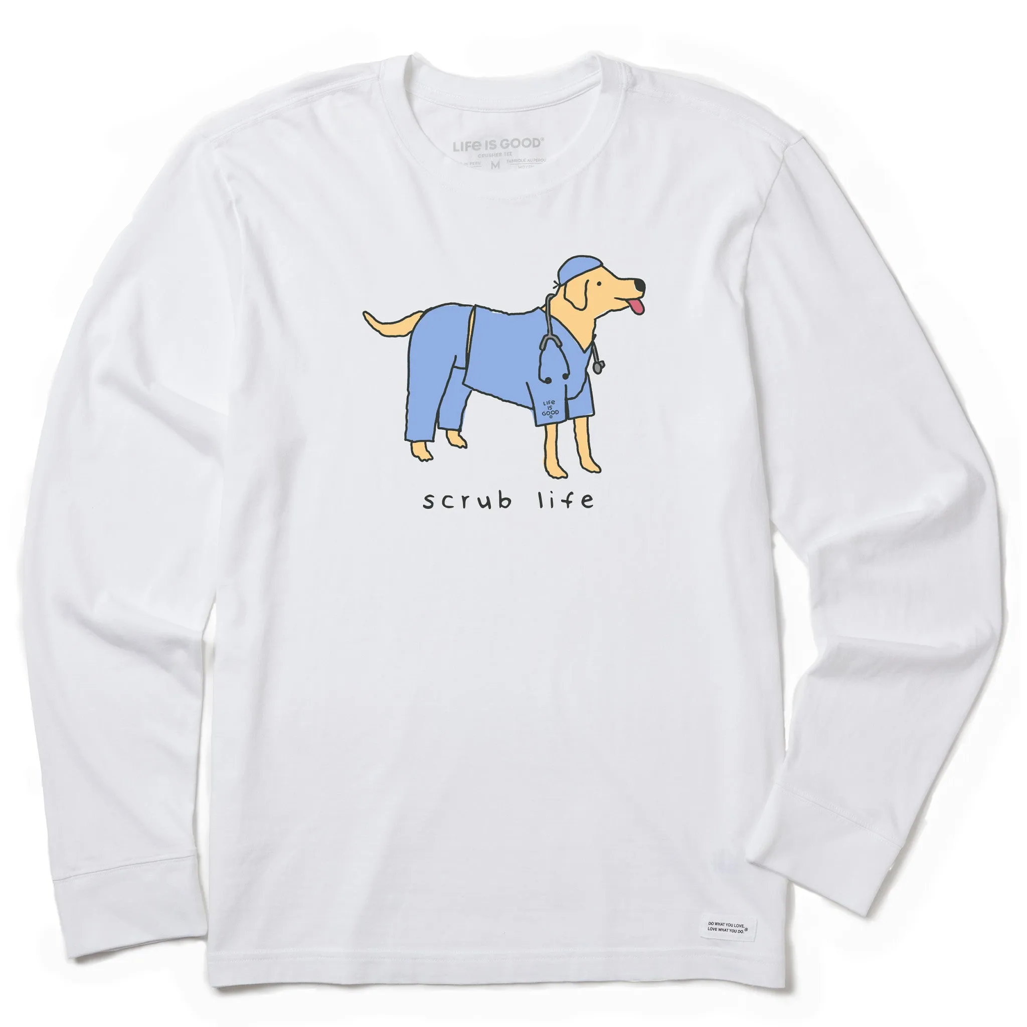 Men's Scrub Life Dog Long Sleeve Crusher Tee Life is Good