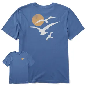 Men's Seagull Sunset Short Sleeve Crusher Tee Life is Good