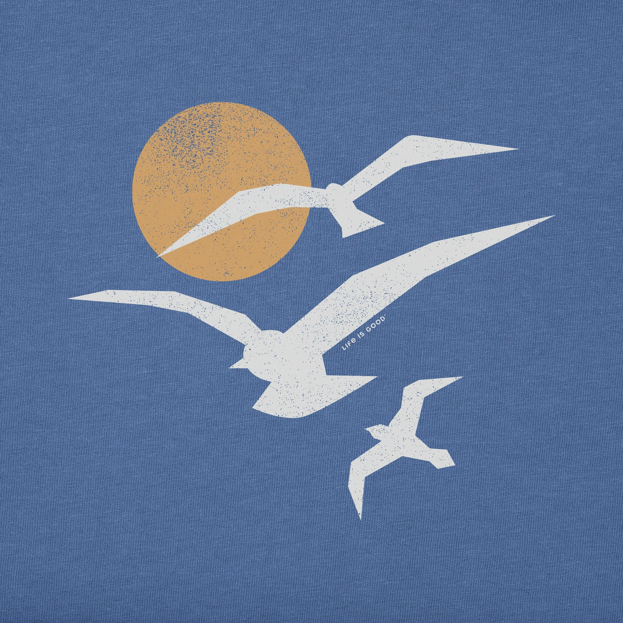 Men's Seagull Sunset Short Sleeve Crusher Tee Life is Good