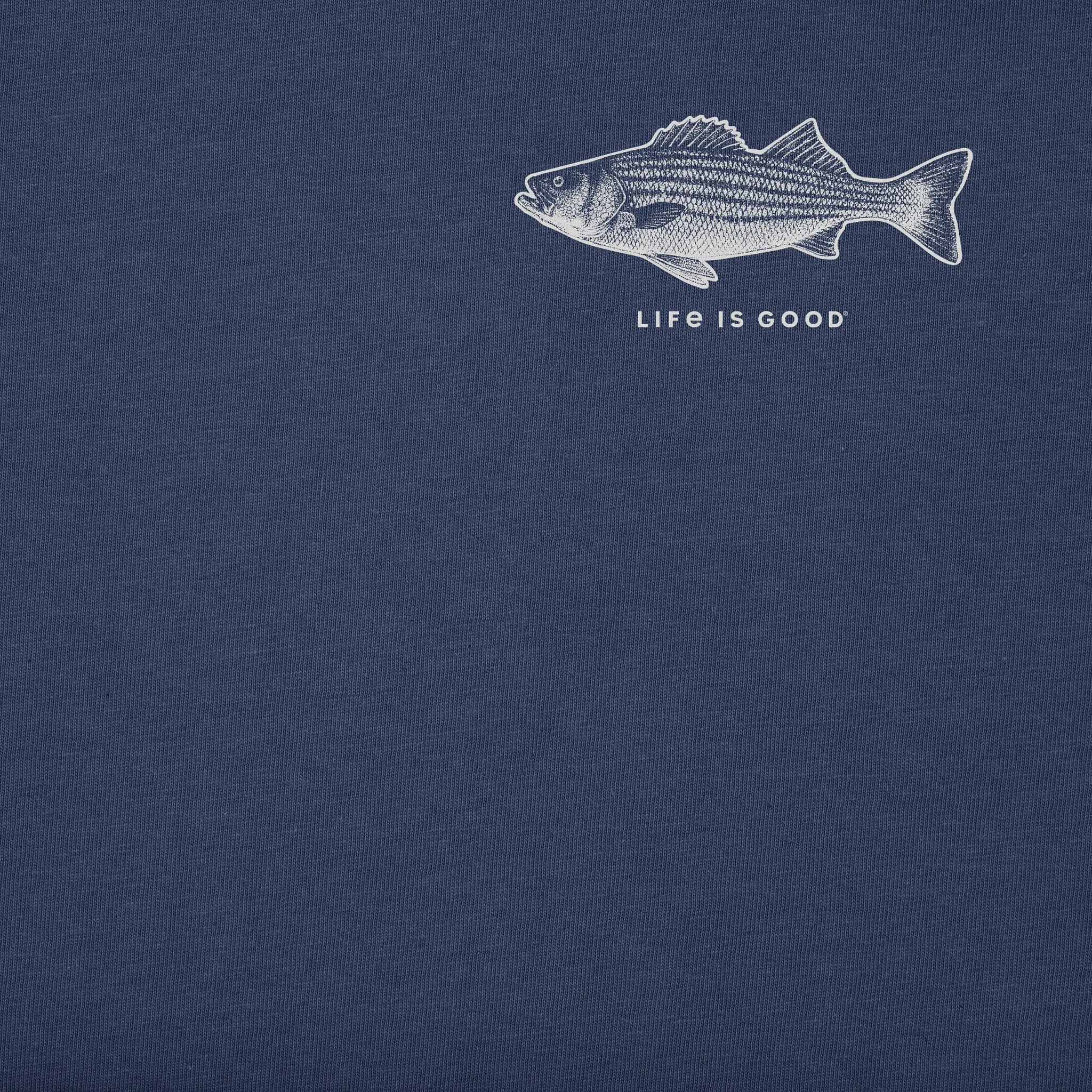 Men's Seas the Day Fish Short Sleeve Crusher Tee Life is Good