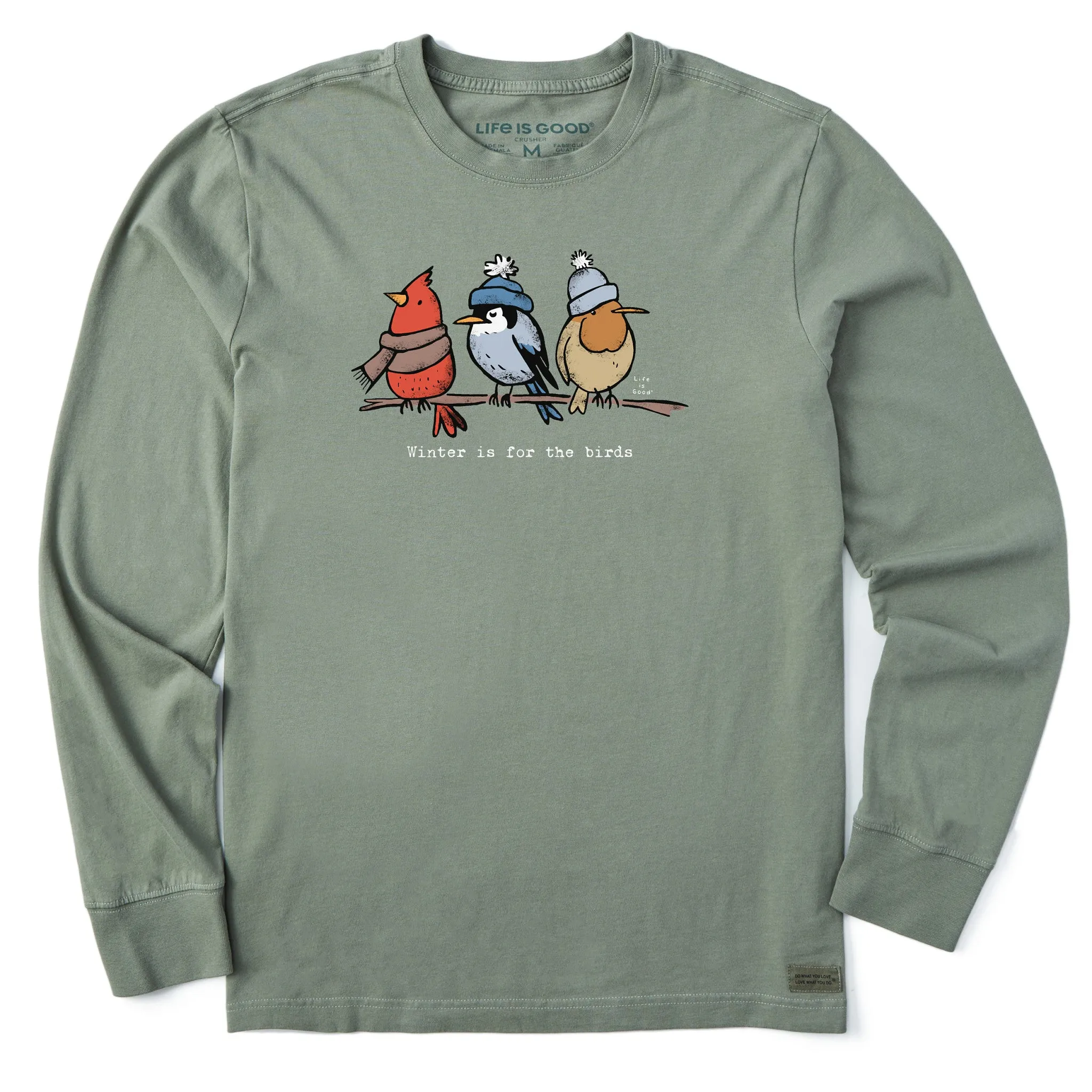 Men's Shady Winter is for the Birds Long Sleeve Crusher Tee Life is Good