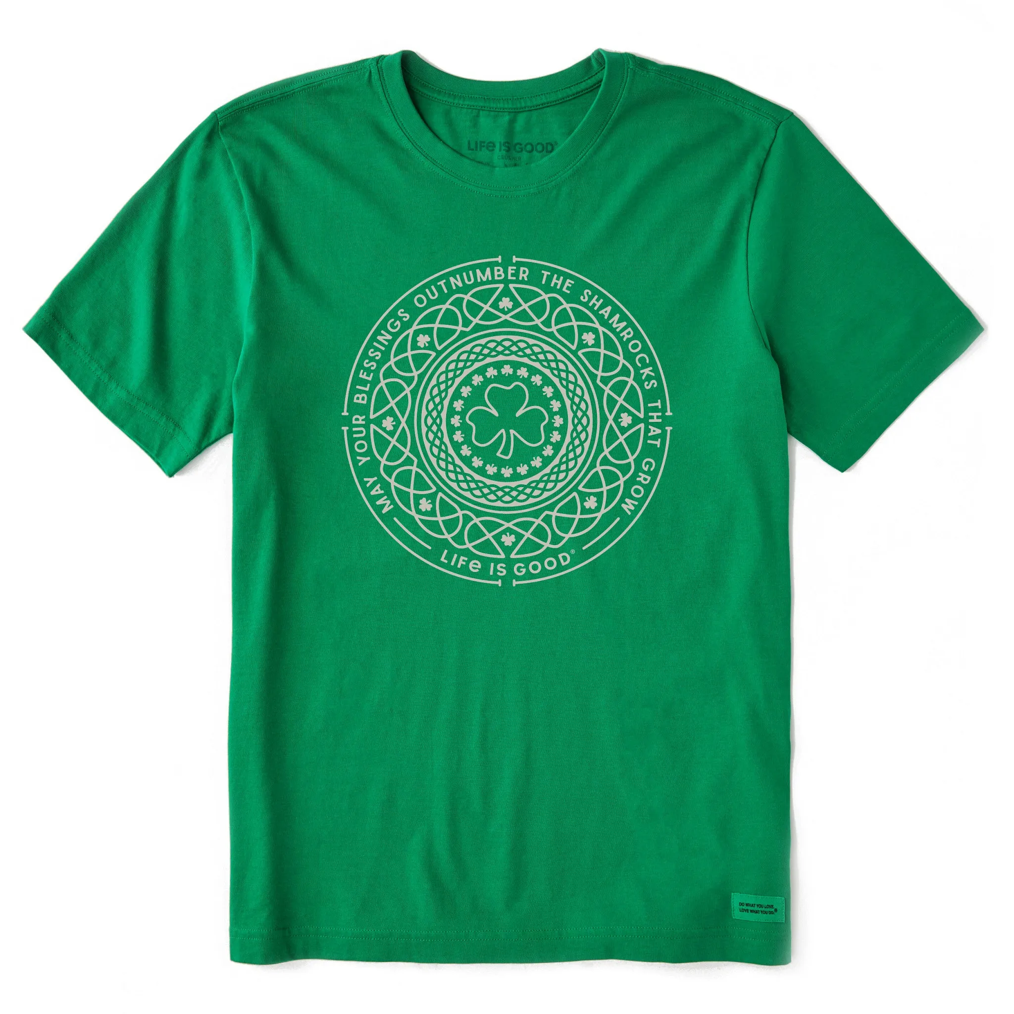 Men's Shamrock Mandala Short Sleeve Crusher Tee Life is Good