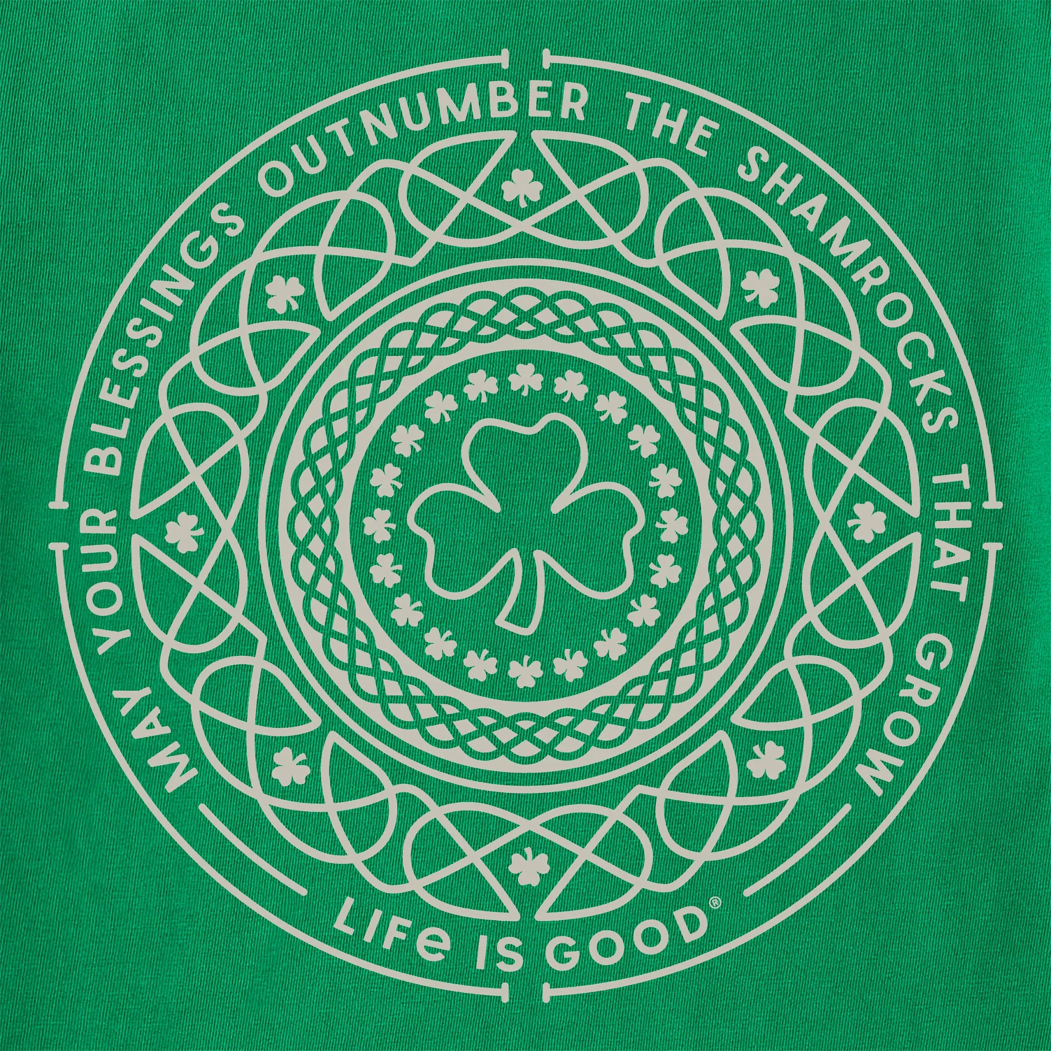 Men's Shamrock Mandala Short Sleeve Crusher Tee Life is Good