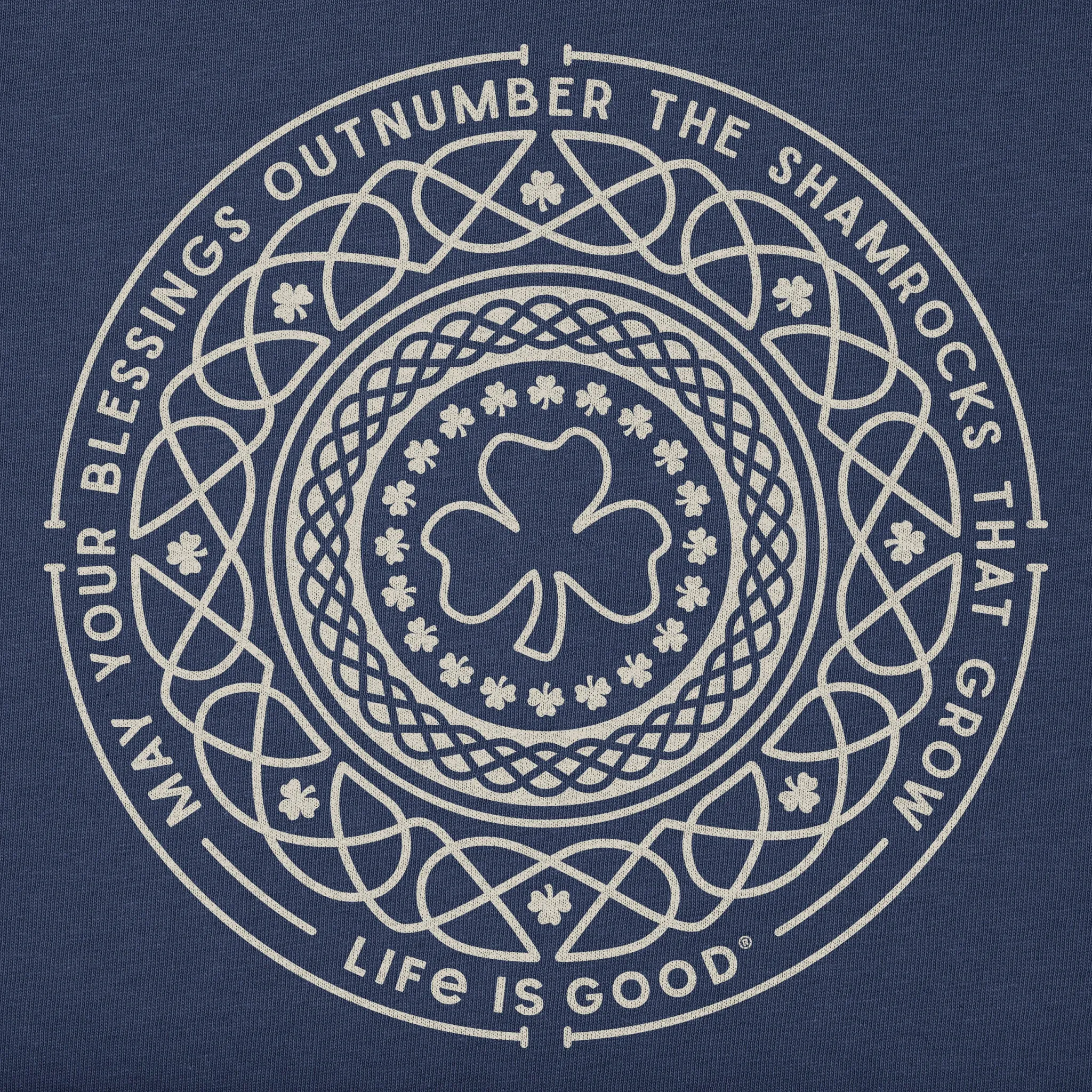 Men's Shamrock Mandala Short Sleeve Crusher Tee Life is Good
