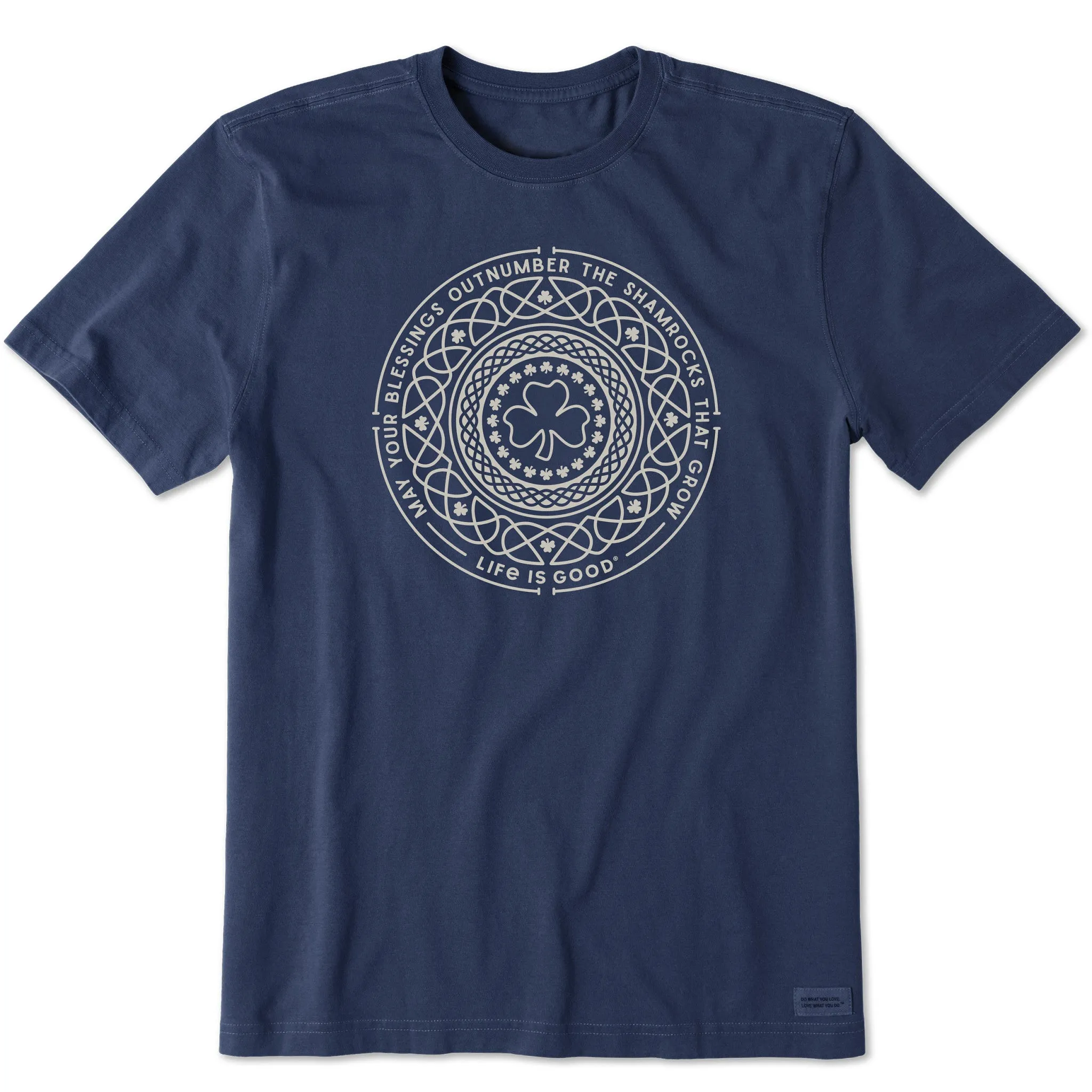 Men's Shamrock Mandala Short Sleeve Crusher Tee Life is Good