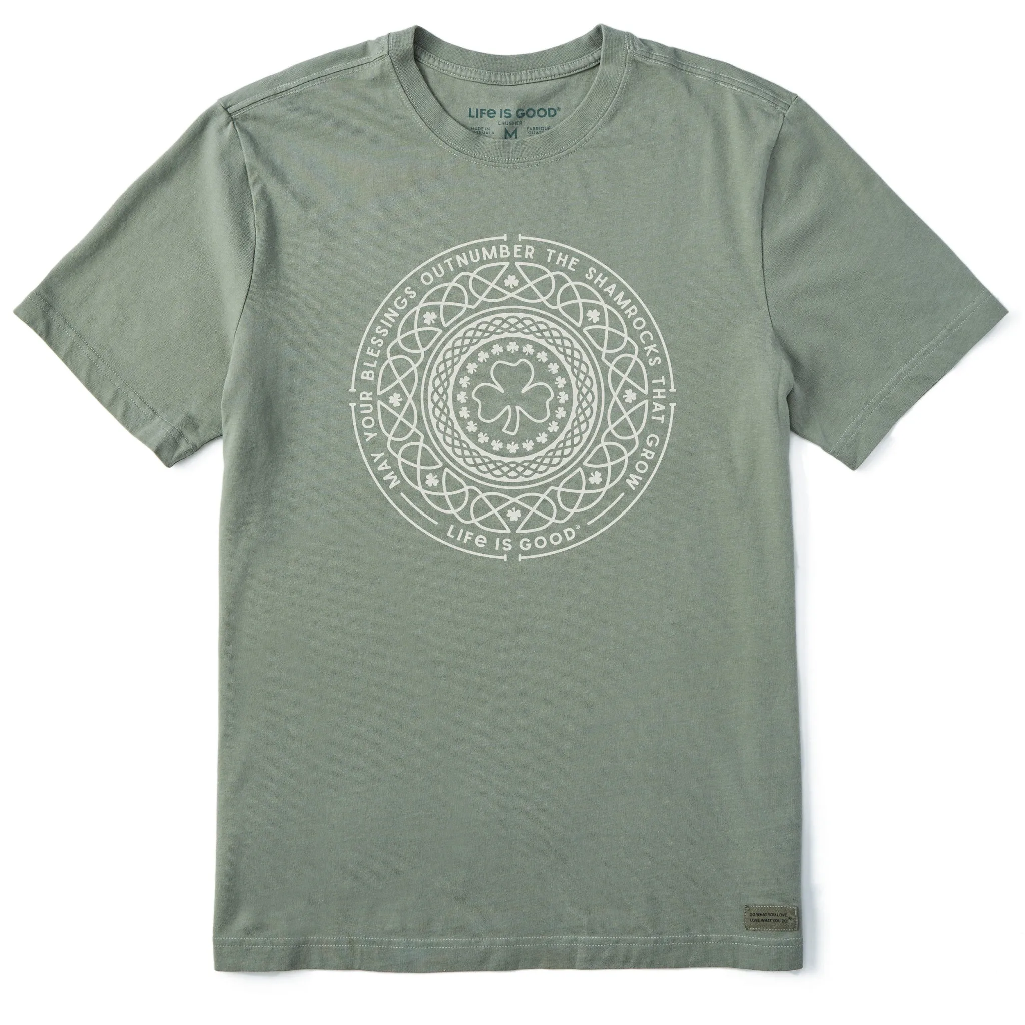 Men's Shamrock Mandala Short Sleeve Crusher Tee Life is Good