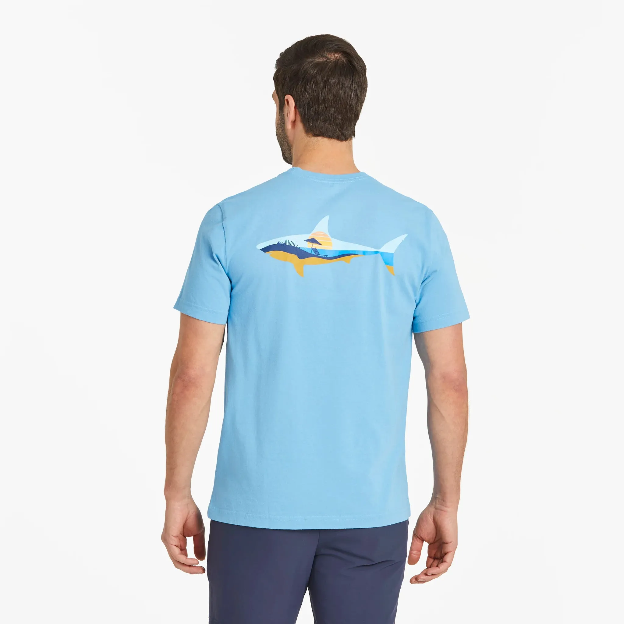 Men's Sharkscape Short Sleeve Crusher Tee Life is Good