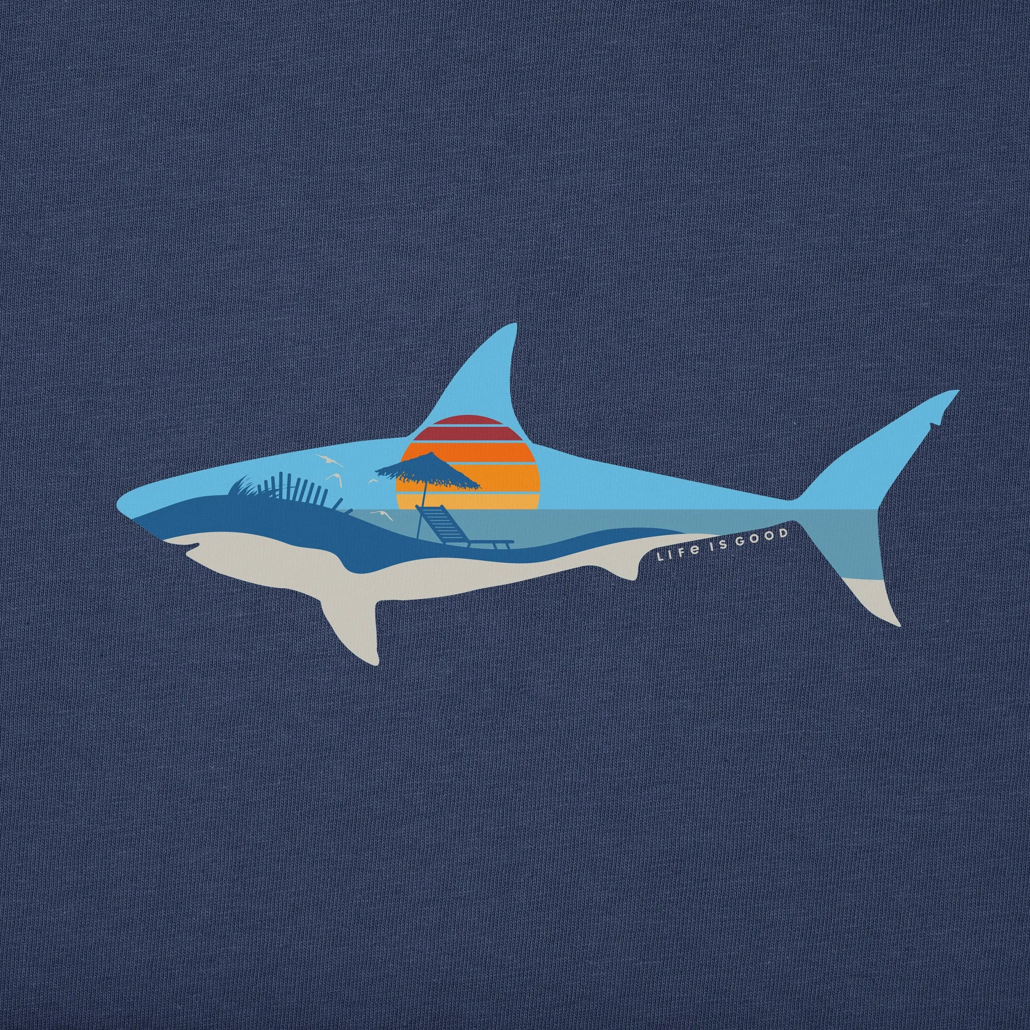 Men's Sharkscape Short Sleeve Tee Life is Good
