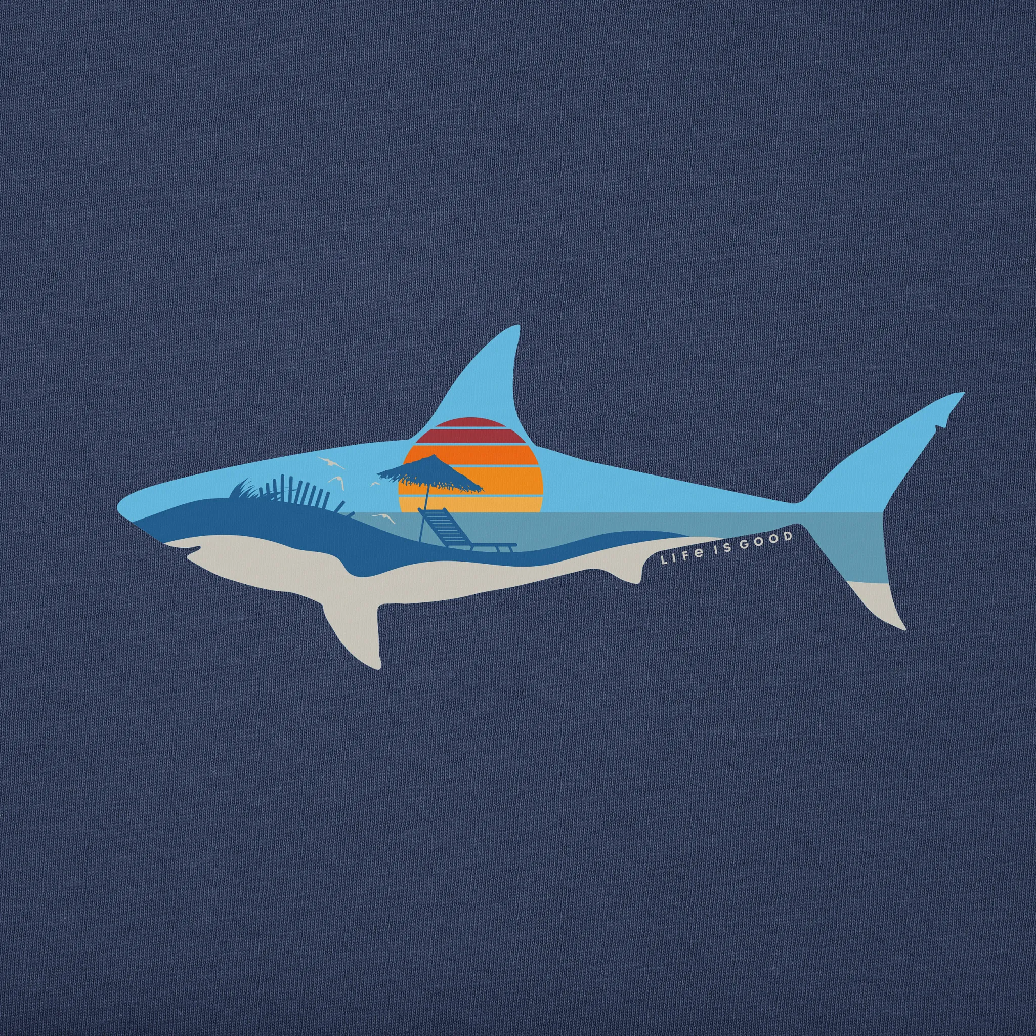Men's Sharkscape Short Sleeve Tee Life is Good