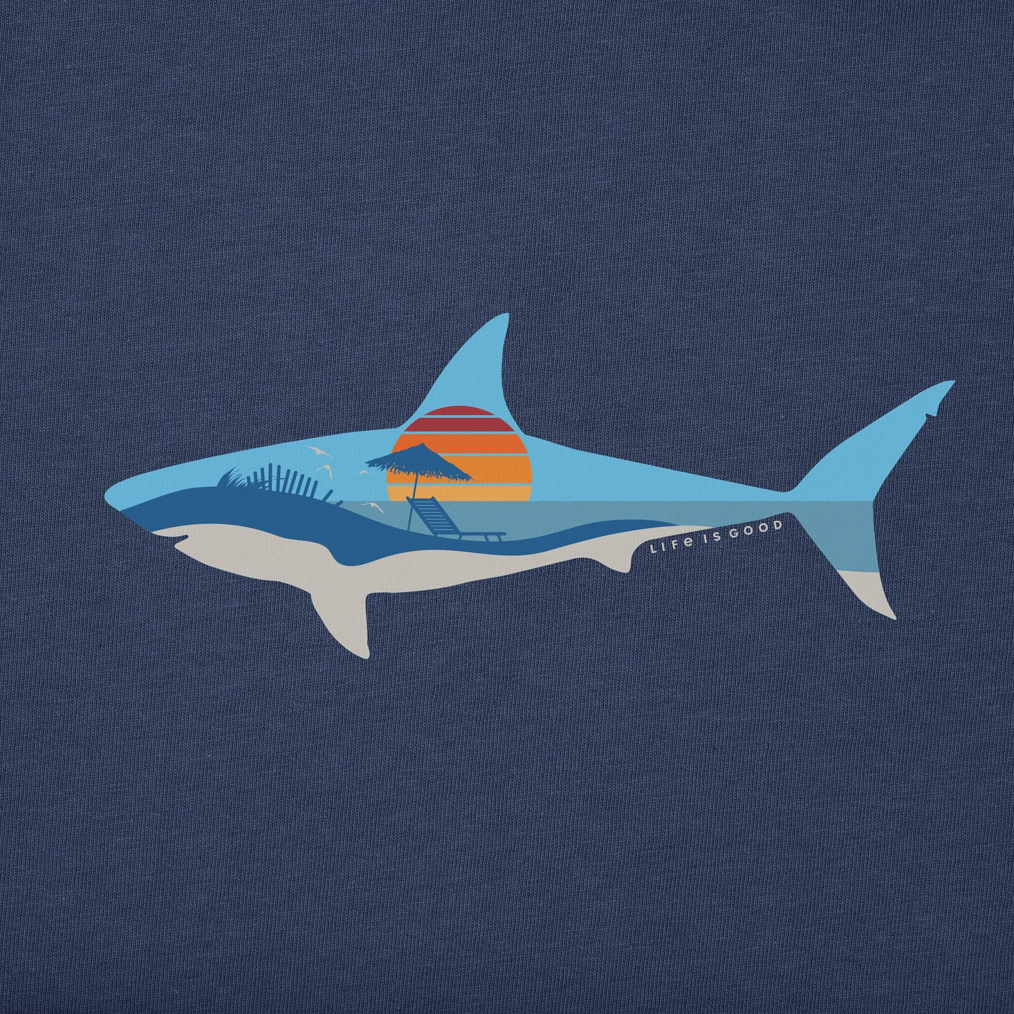 Men's Sharkscape Short Sleeve Tee Life is Good