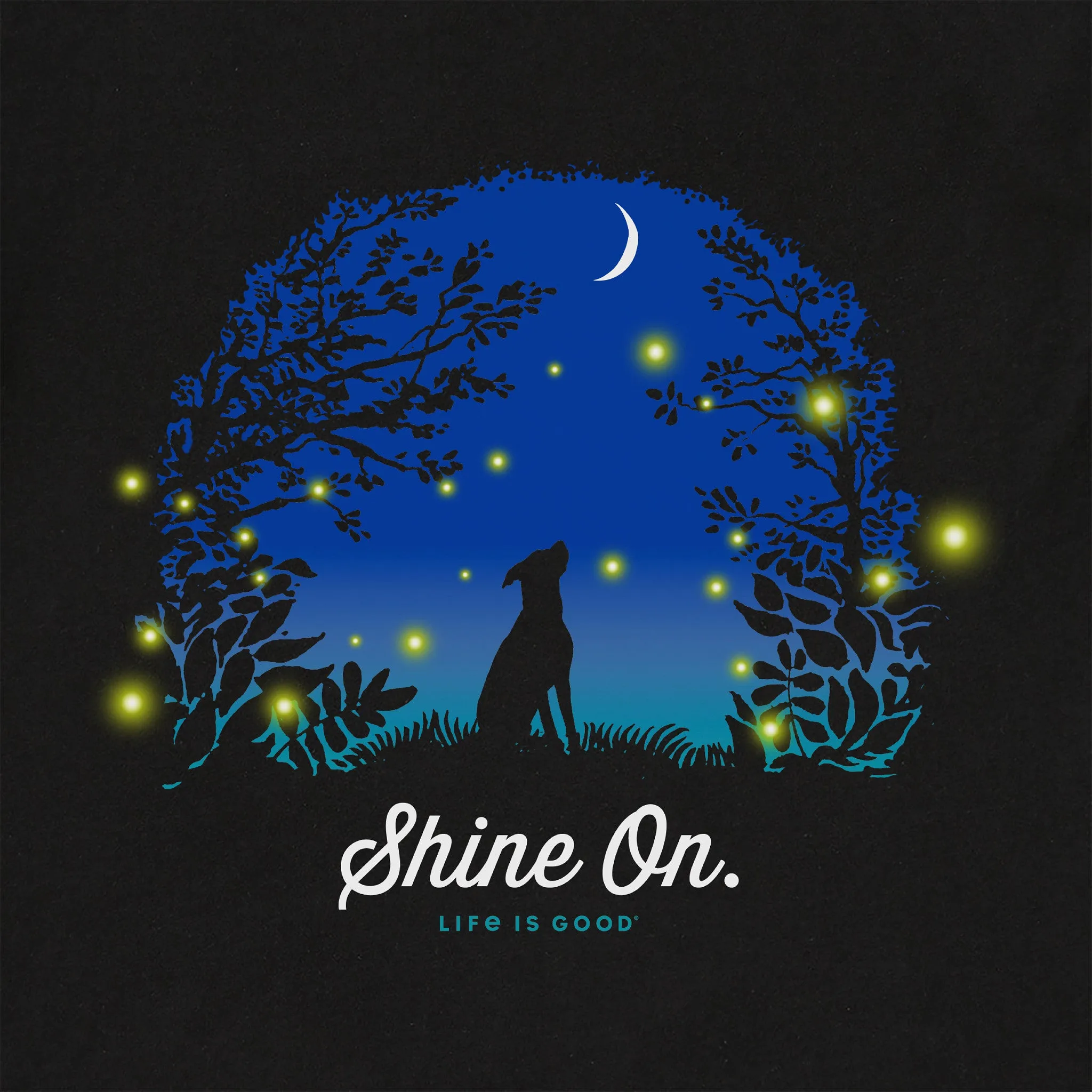 Men's Shine On Dog Landscape Short Sleeve Tee Life is Good