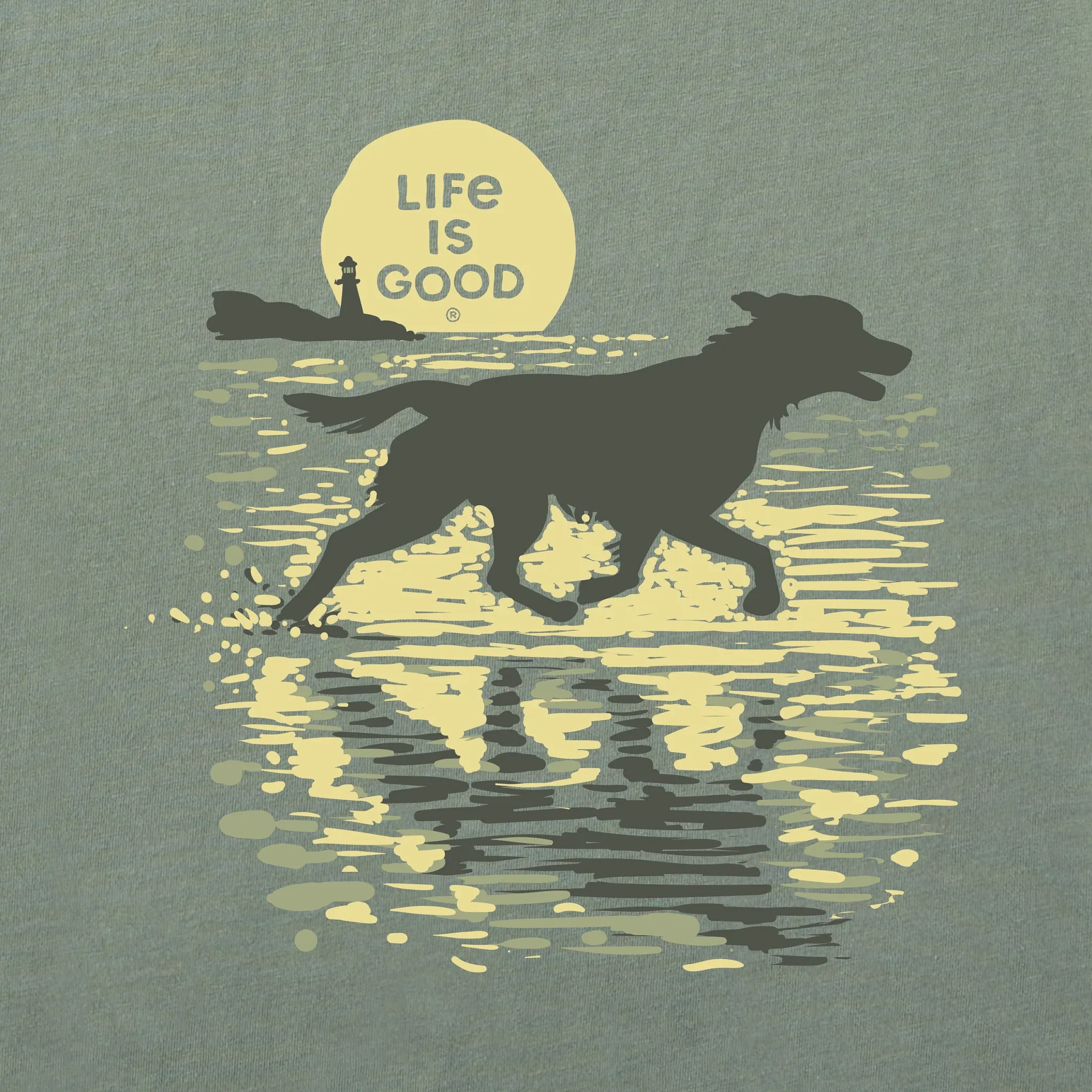 Men's Shoredog Short Sleeve Crusher Tee Life is Good