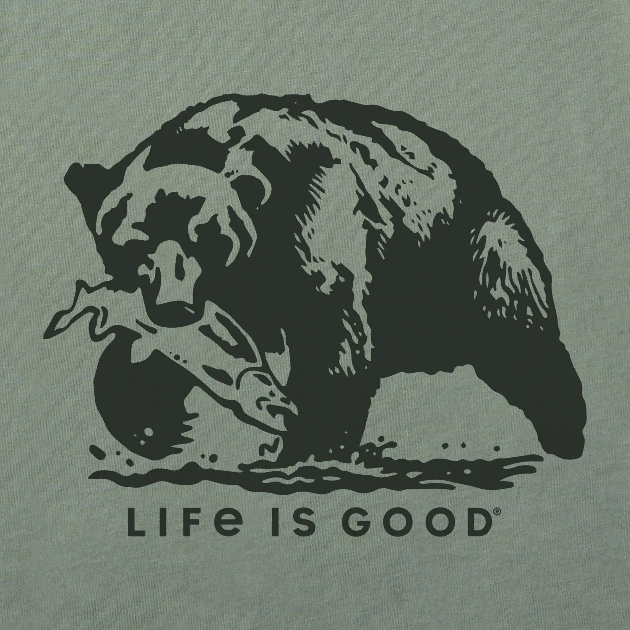 Men's Simple Bear Short Sleeve Tee Life is Good