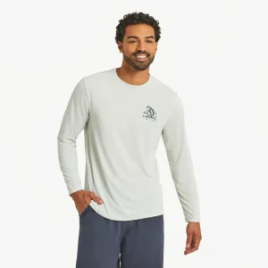 Men's Simple Fish Long Sleeve Sun Crusher Tee Life is Good