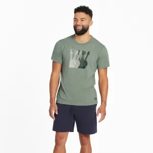 Men's Simple Peace Guitars Textured Slub Tee Life is Good