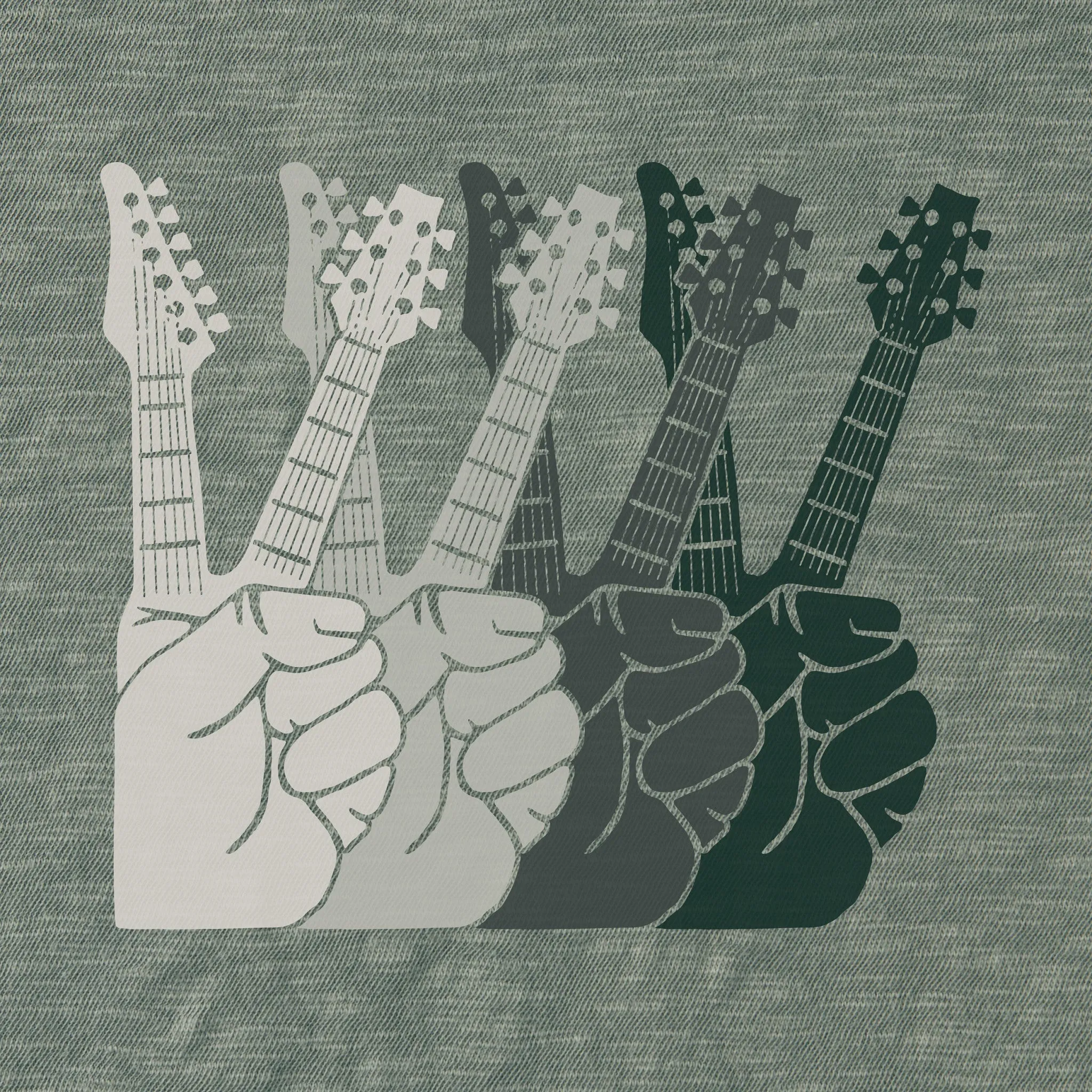 Men's Simple Peace Guitars Textured Slub Tee Life is Good