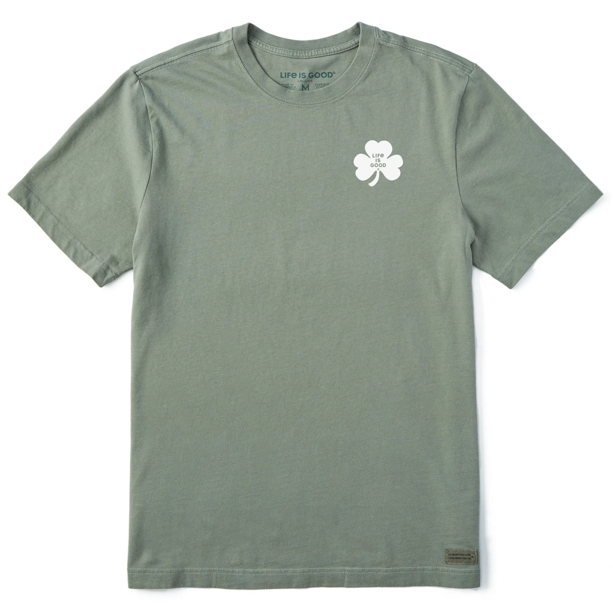Men's Simple Shamrock Short Sleeve Crusher Tee Life is Good