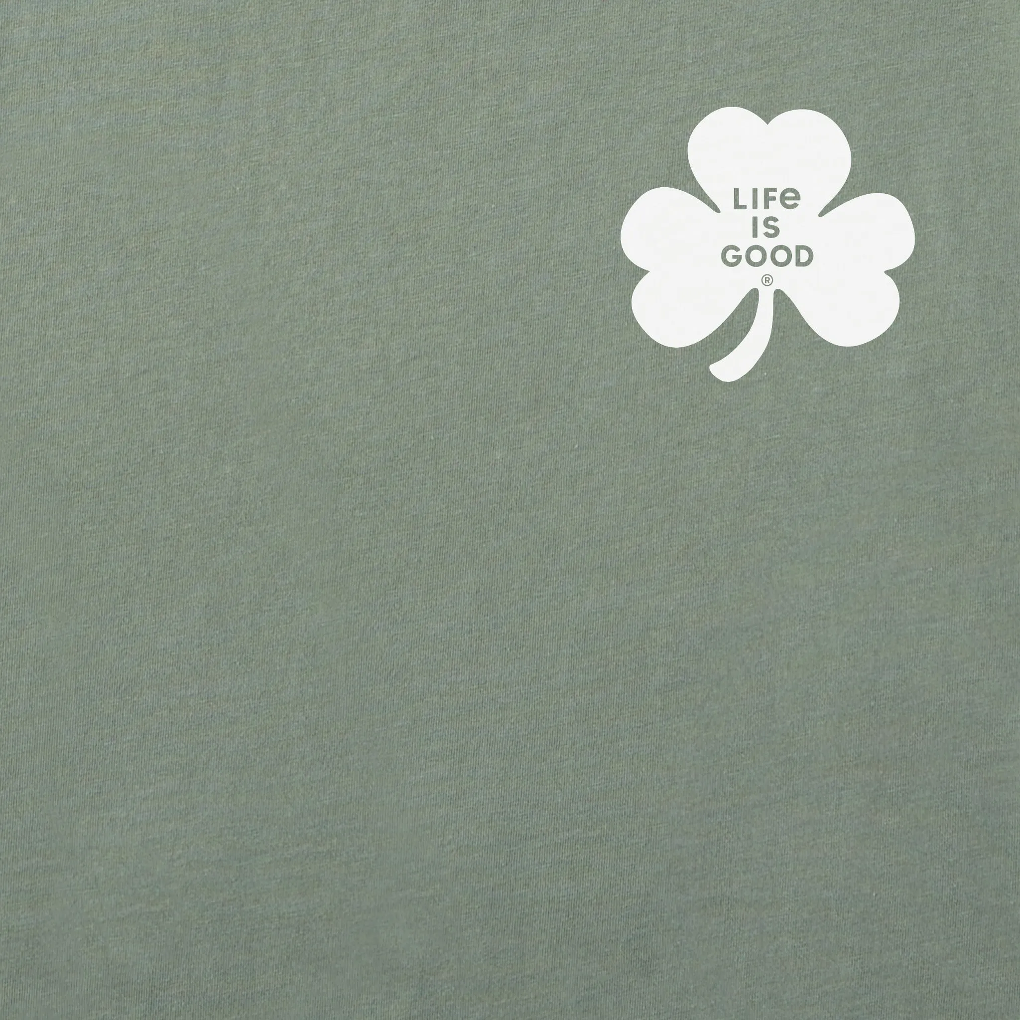 Men's Simple Shamrock Short Sleeve Crusher Tee Life is Good