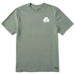 Men's Simple Shamrock Short Sleeve Crusher Tee Life is Good