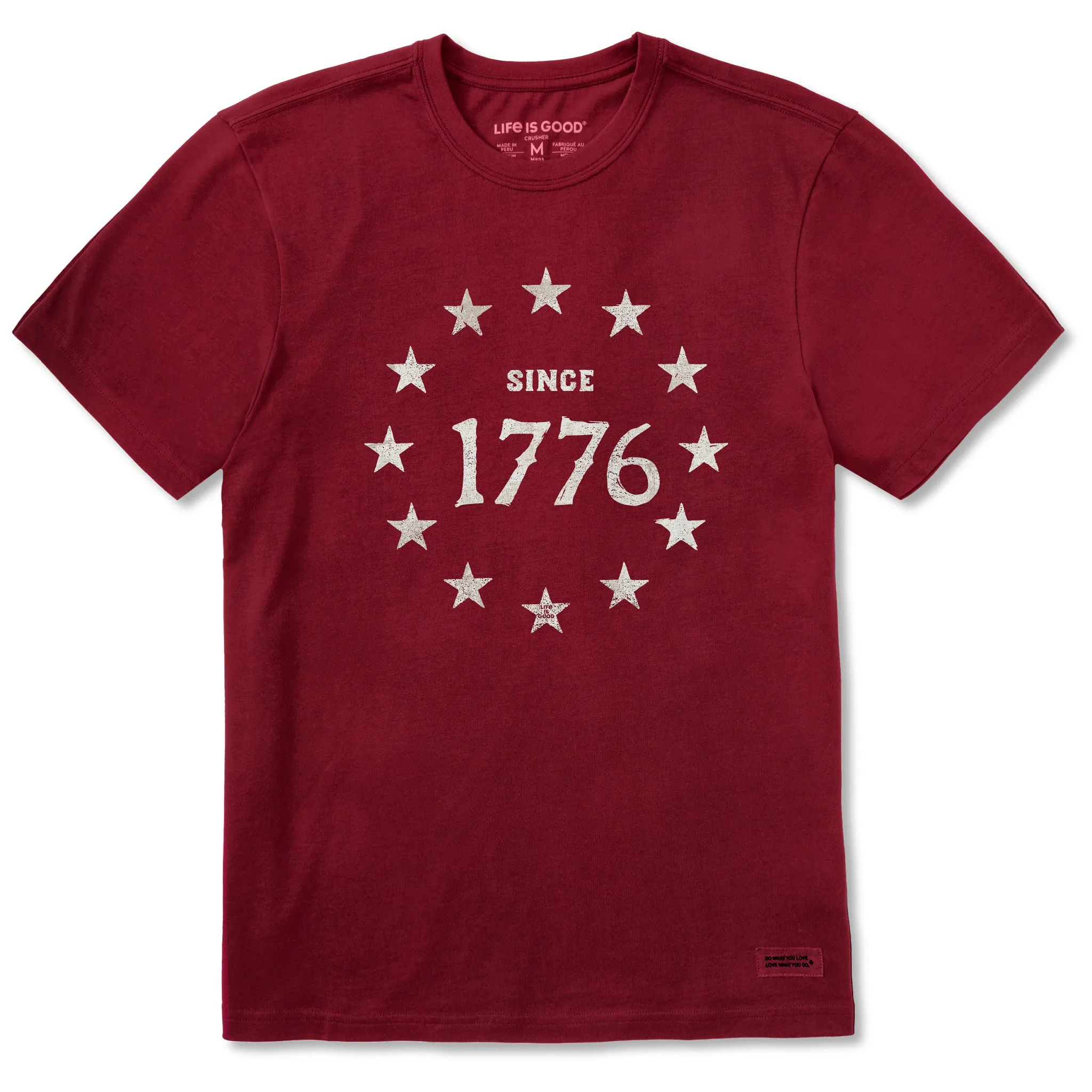 Men's Since 1776 Short Sleeve Crusher Tee Life is Good