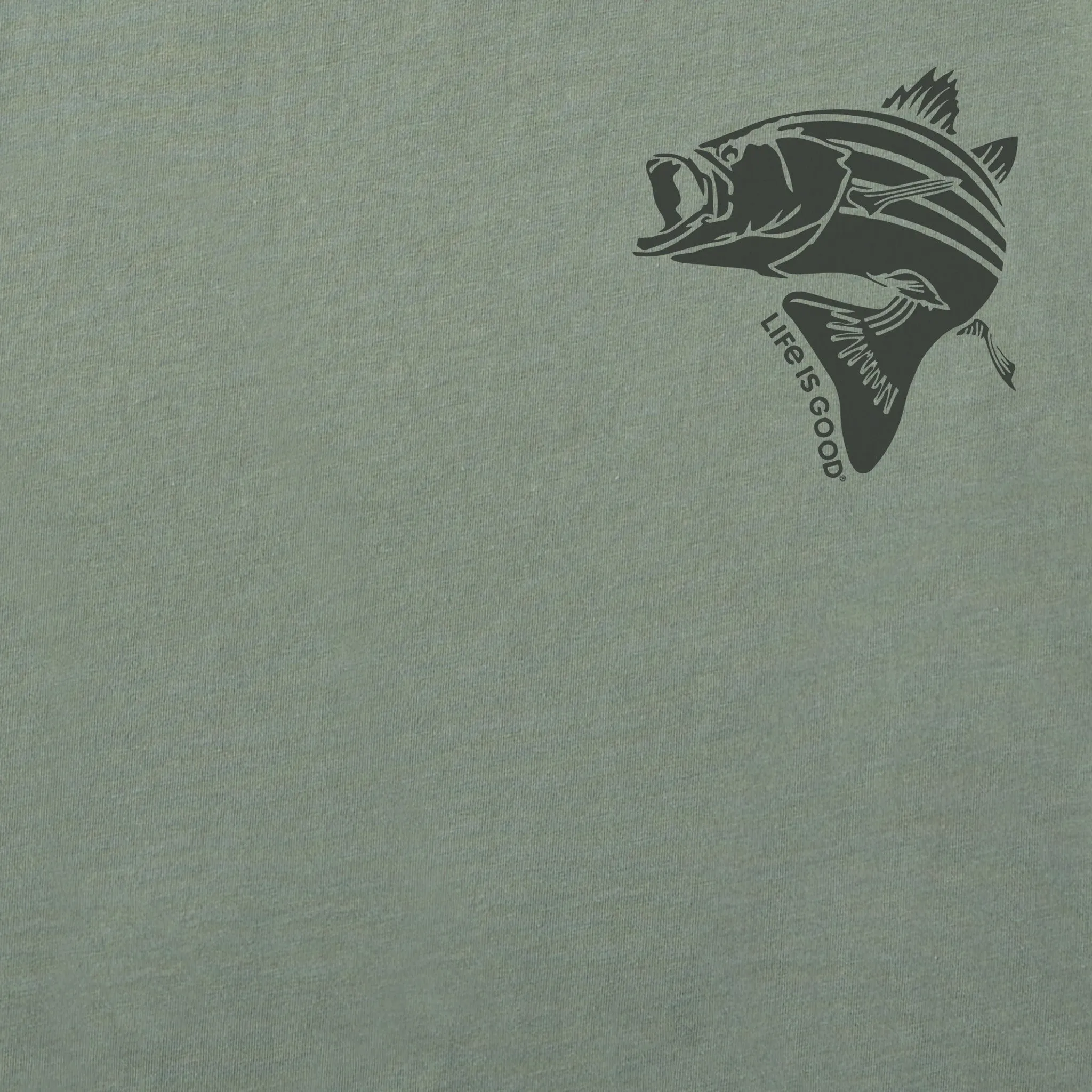 Men's Single Fish Short Sleeve Tee Life is Good