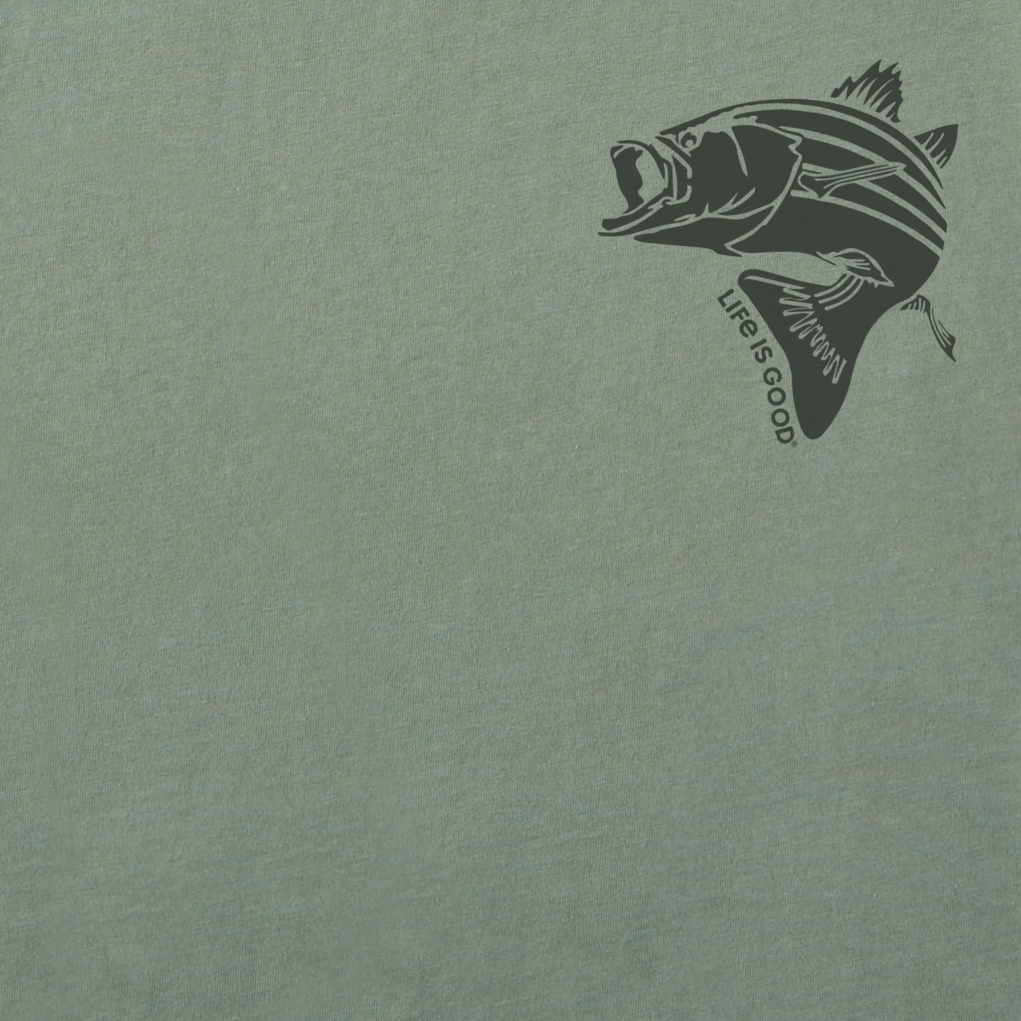 Men's Single Fish Short Sleeve Tee Life is Good
