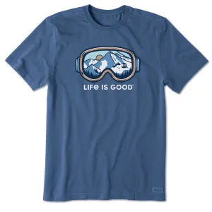 Men's Ski Goggle Landscape Short Sleeve Crusher Tee Life is Good