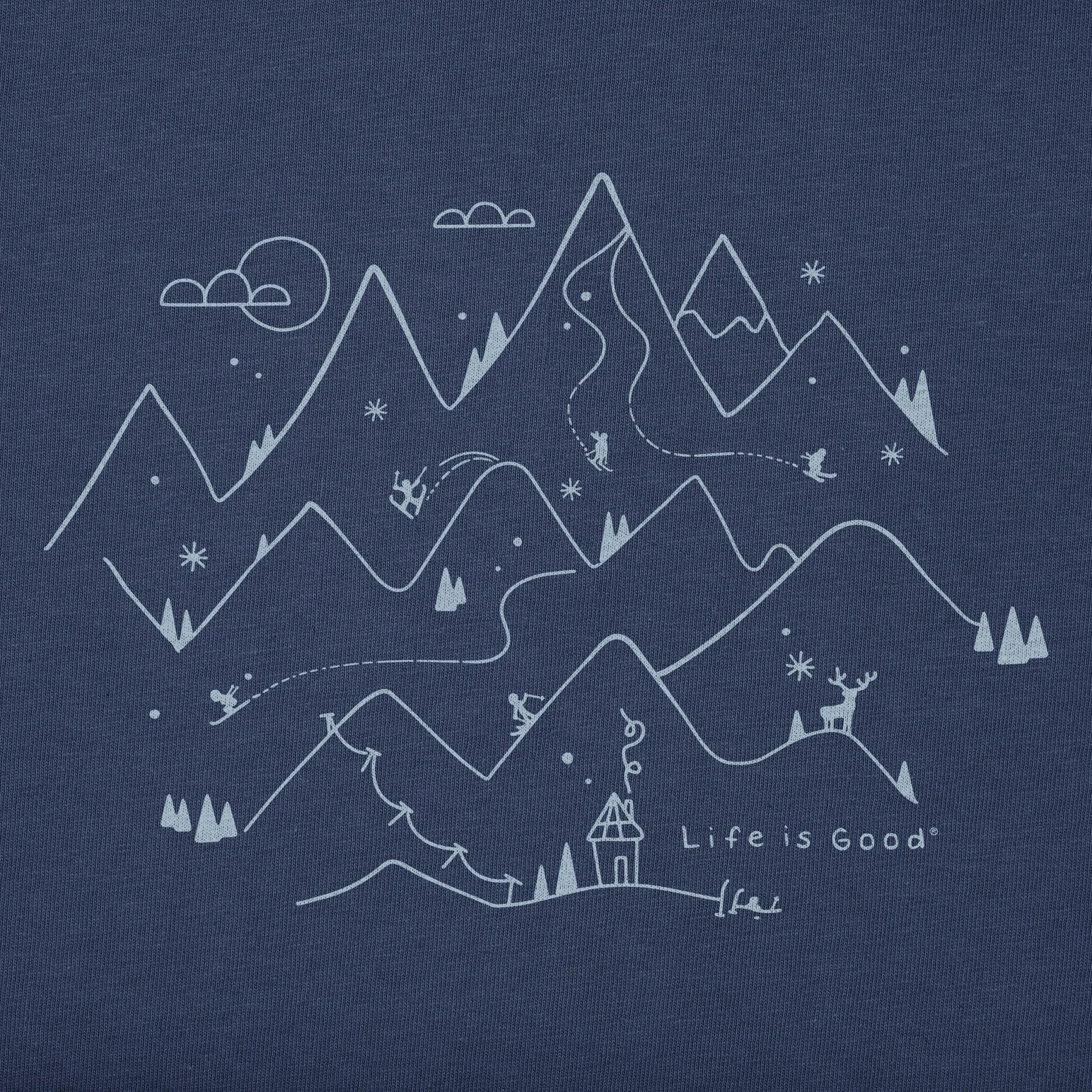 Men's Ski Mountain Long Sleeve Crusher Tee Life is Good