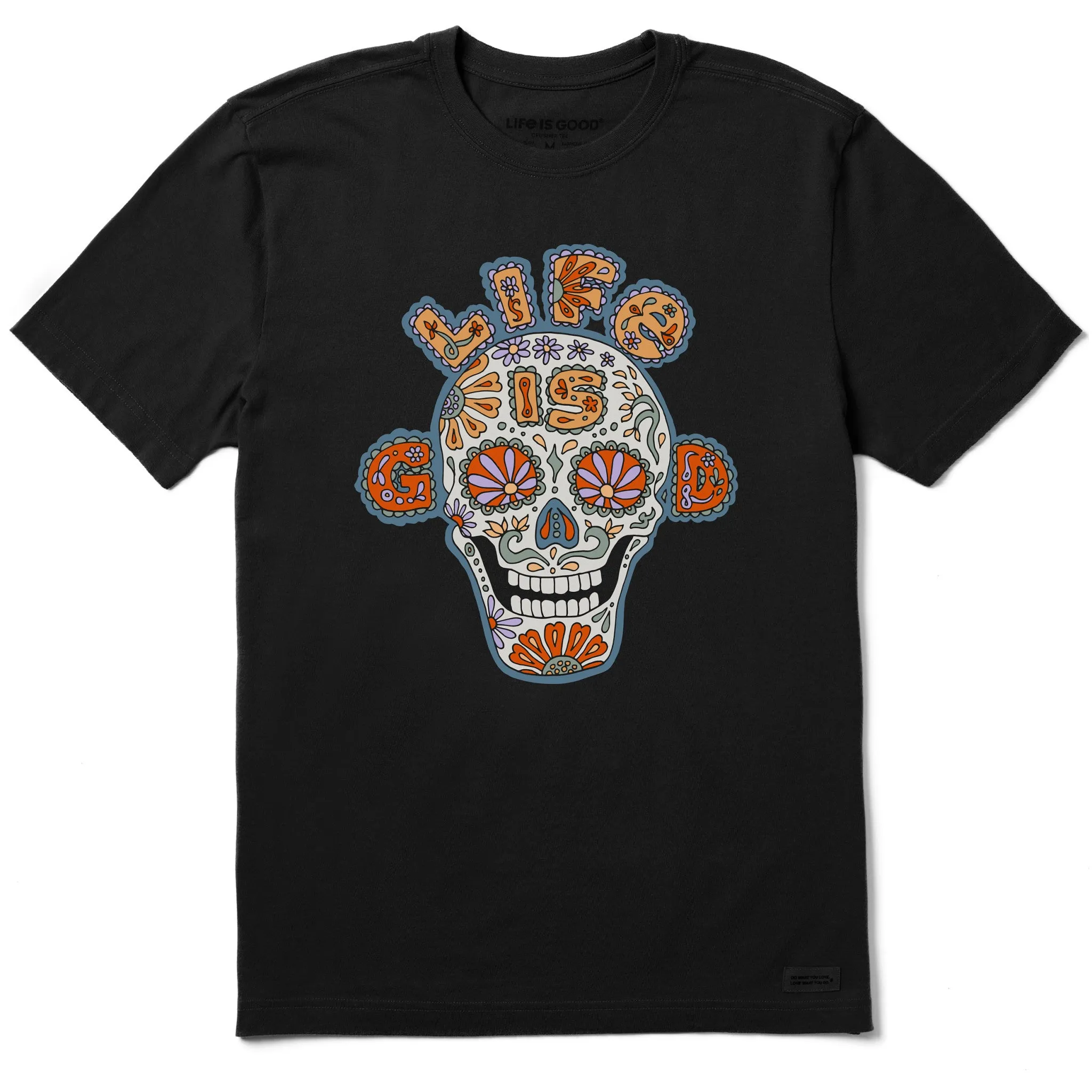 Men's Skull Short Sleeve Crusher Tee Life is Good