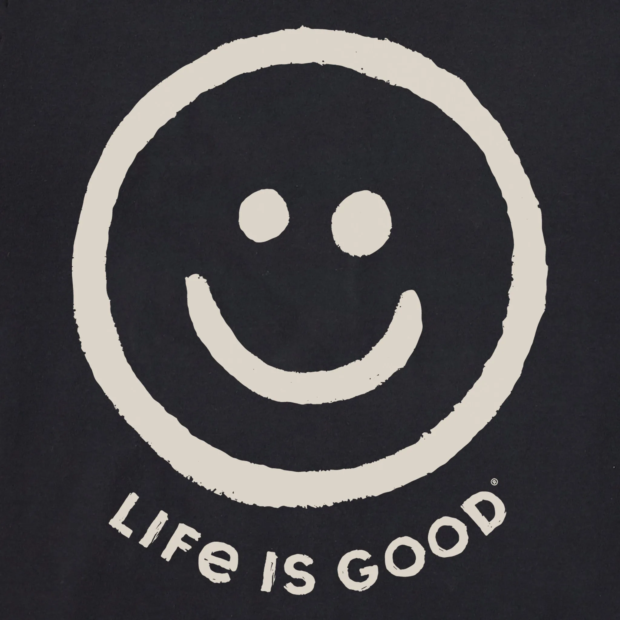 Men's Smile Face Short Sleeve Tee Life is Good