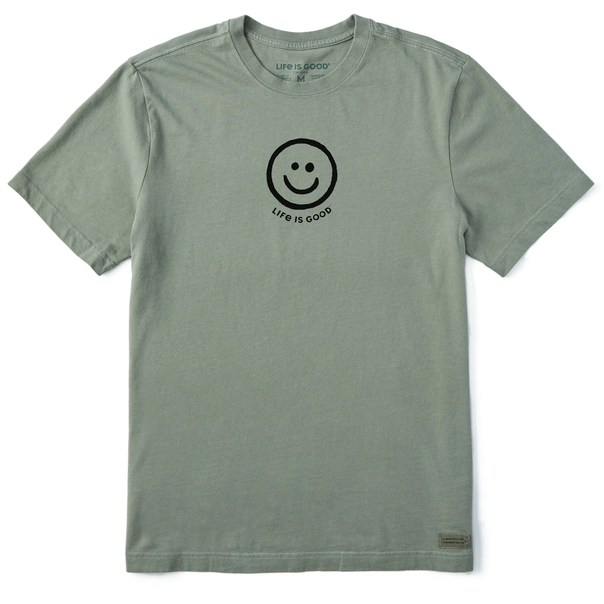 Men's Smile Face Short Sleeve Tee Life is Good