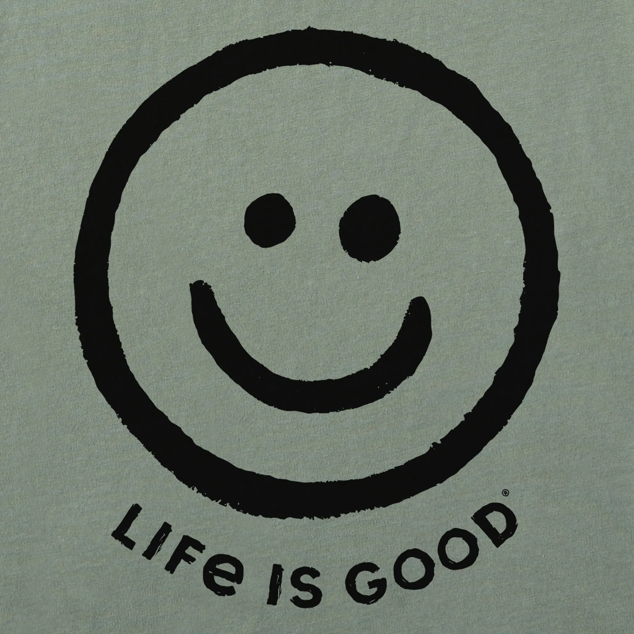 Men's Smile Face Short Sleeve Tee Life is Good