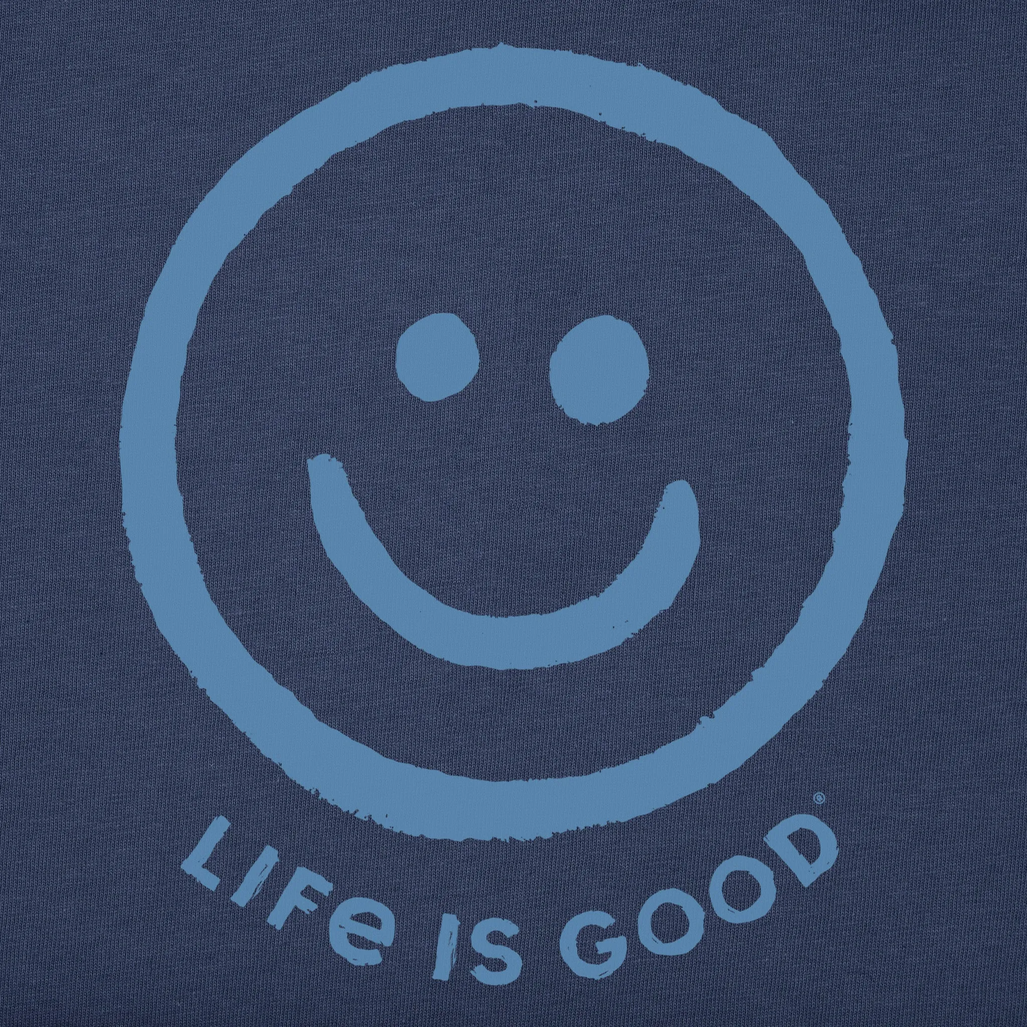 Men's Smile Face Short Sleeve Tee Life is Good