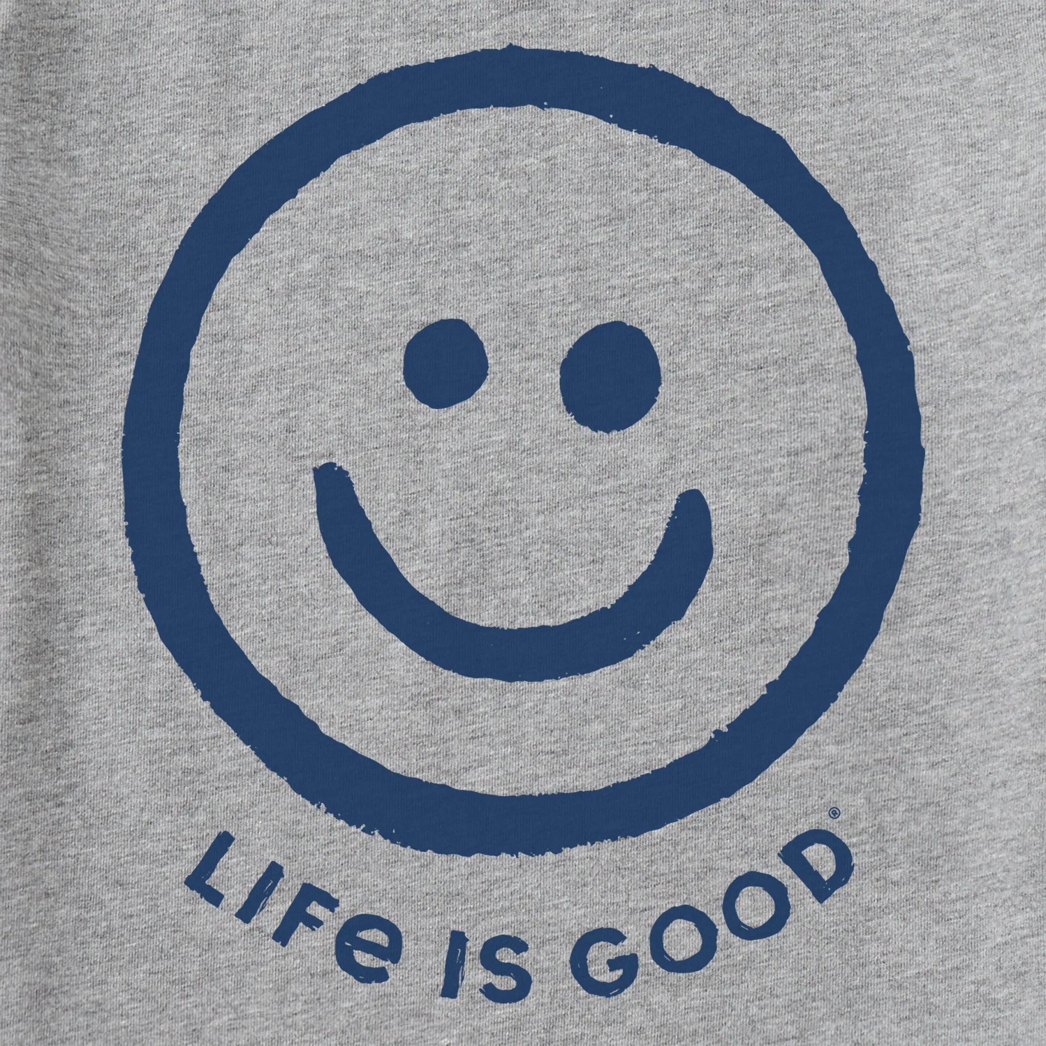 Men's Smile Face Short Sleeve Tee Life is Good