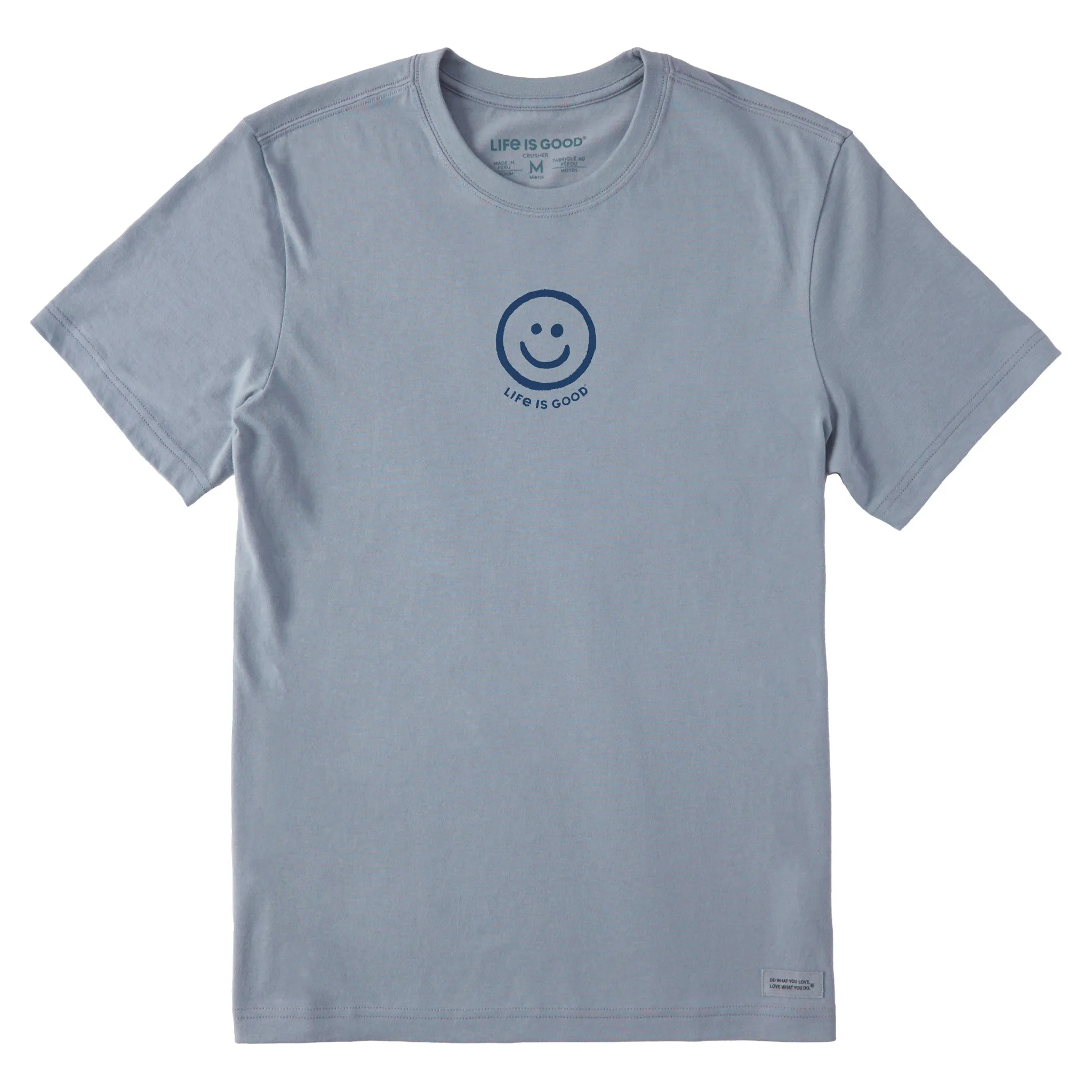 Men's Smile Face Short Sleeve Tee Life is Good