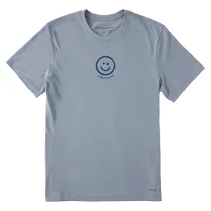 Men's Smile Face Short Sleeve Tee Life is Good