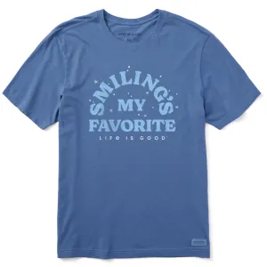 Men's Smiling's My Favorite Short Sleeve Crusher Tee Life is Good