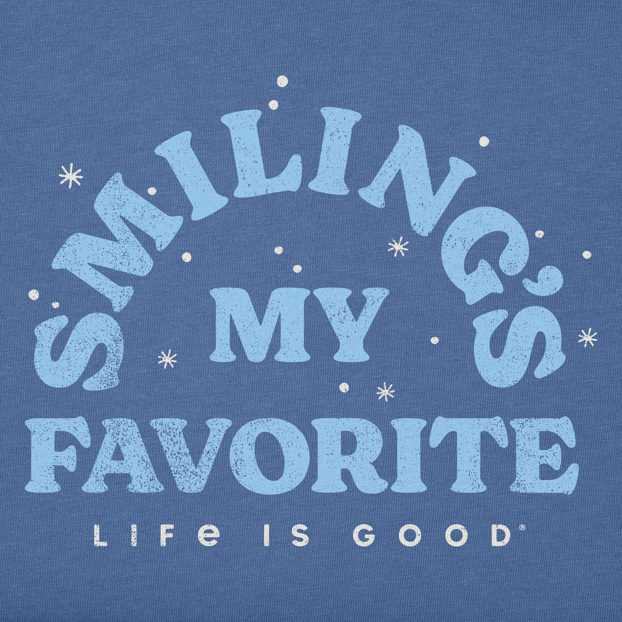 Men's Smiling's My Favorite Short Sleeve Crusher Tee Life is Good