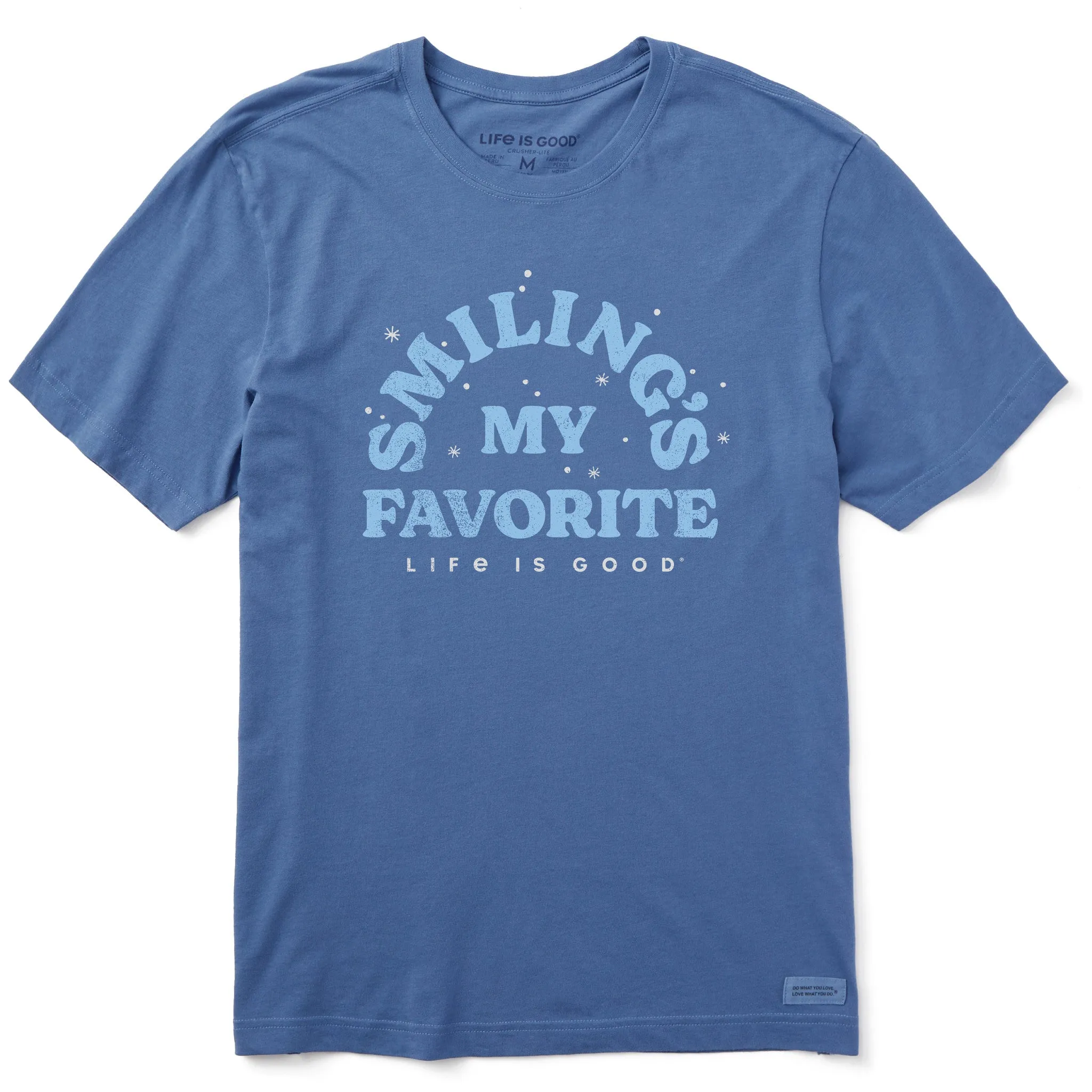Men's Smiling's My Favorite Short Sleeve Crusher Tee Life is Good