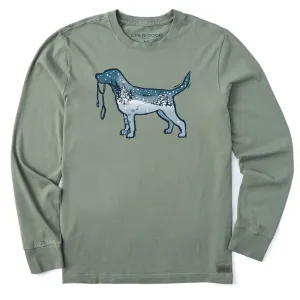 Men's Snowscape Dog Long Sleeve Crusher Tee Life is Good