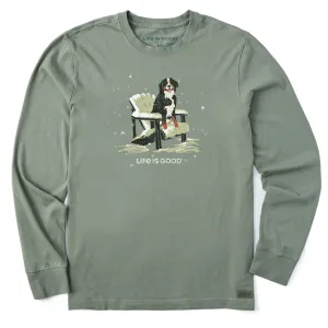 Men's Snowy Adirondack Bernese Long Sleeve Crusher Tee Life is Good