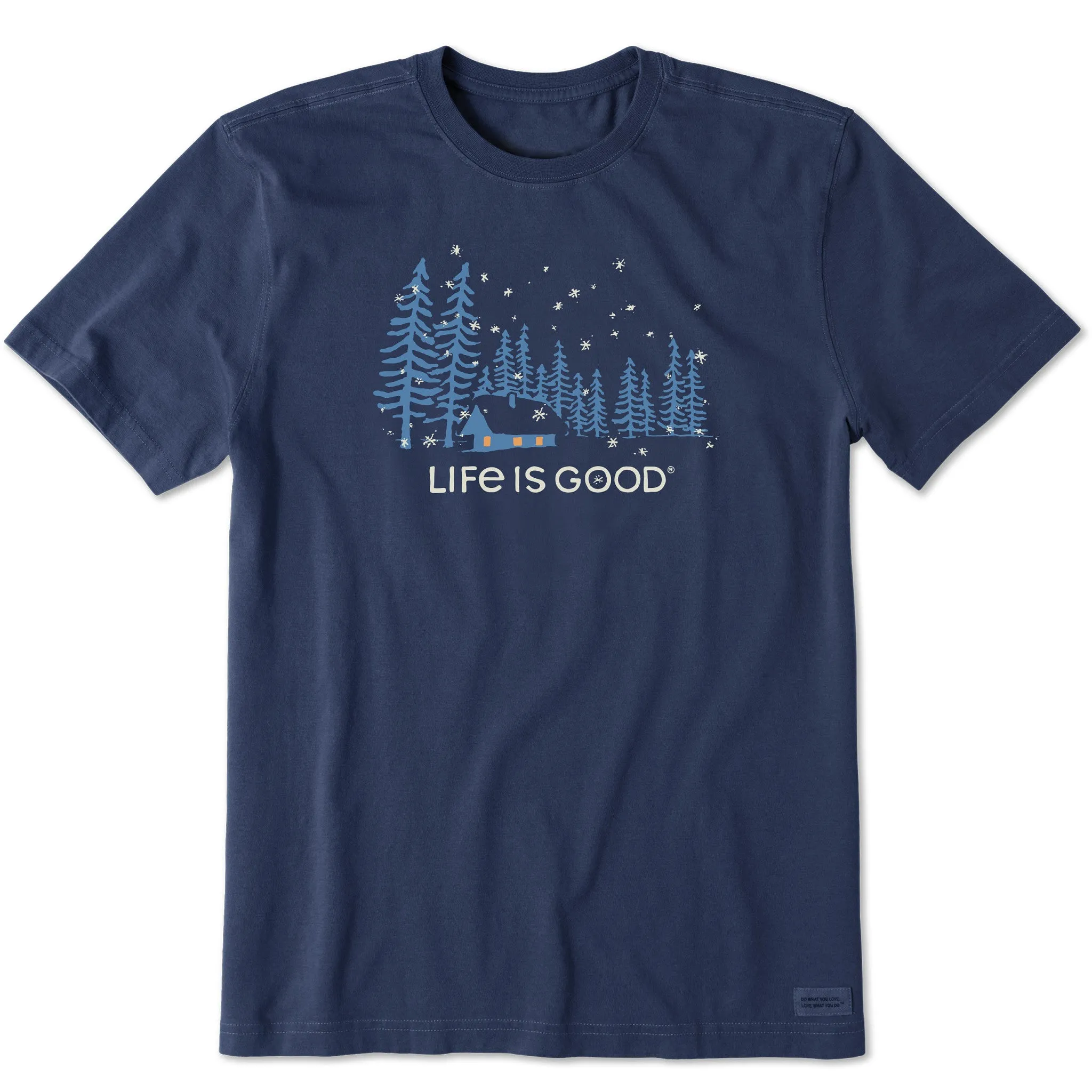 Men's Snowy Evening Short Sleeve Crusher Tee Life is Good