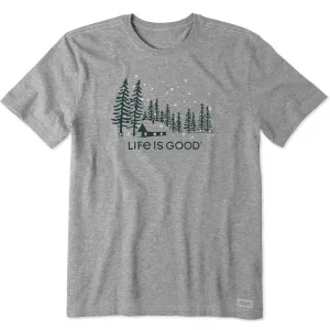 Men's Snowy Evening Short Sleeve Crusher Tee Life is Good
