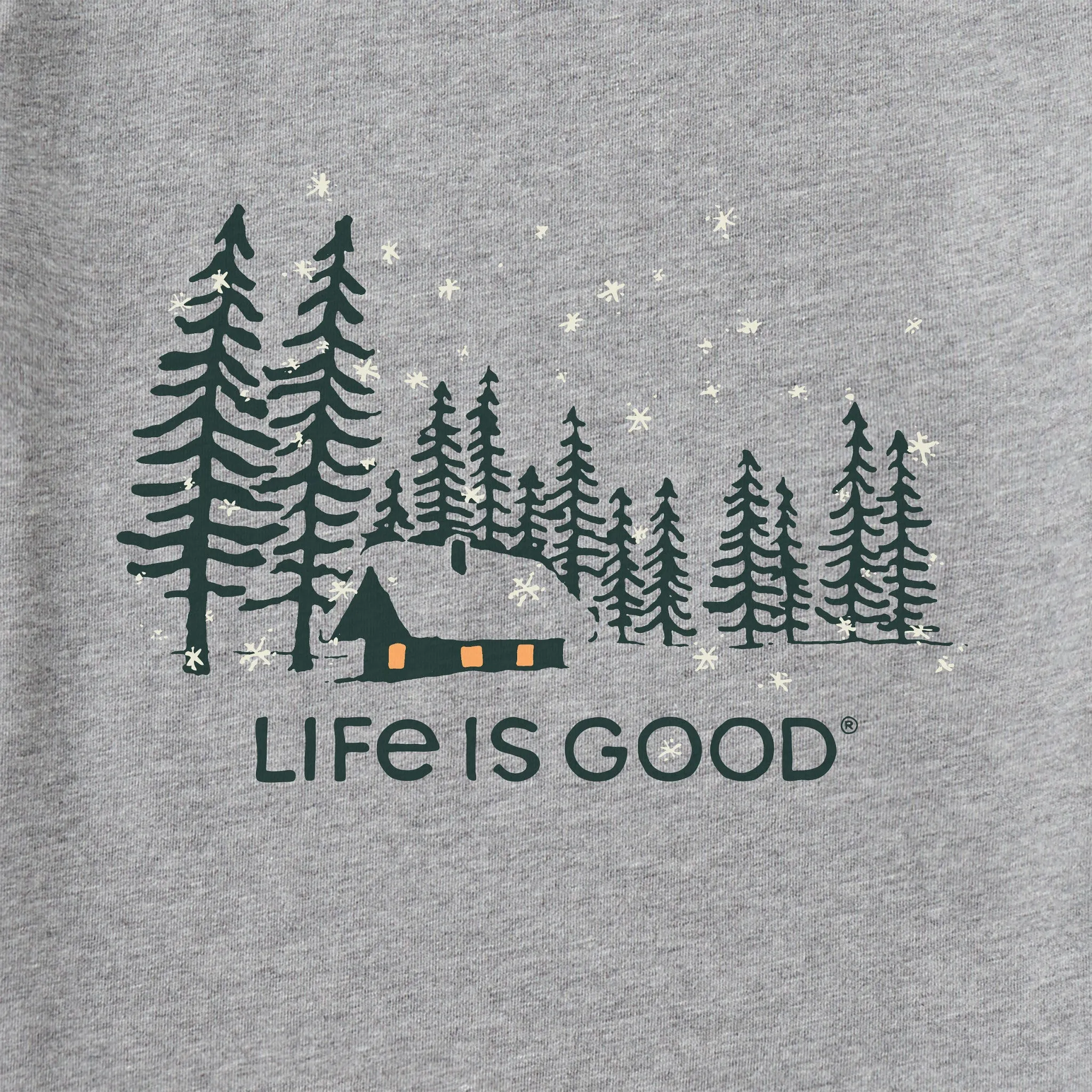 Men's Snowy Evening Short Sleeve Crusher Tee Life is Good