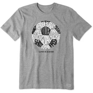 Men's Soccer Ball Words Short Sleeve Tee Life is Good