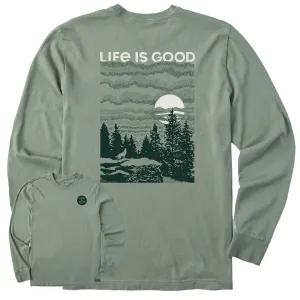 Men's Solace of the Wolf Long Sleeve Crusher Tee Life is Good