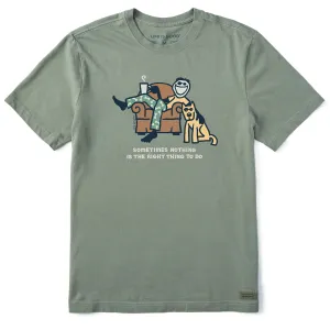Men's Sometimes Nothing Jake & Rocket Short Sleeve Tee Life is Good