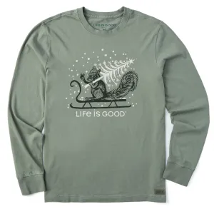 Men's Squirrel Tree Long Sleeve Crusher Tee Life is Good